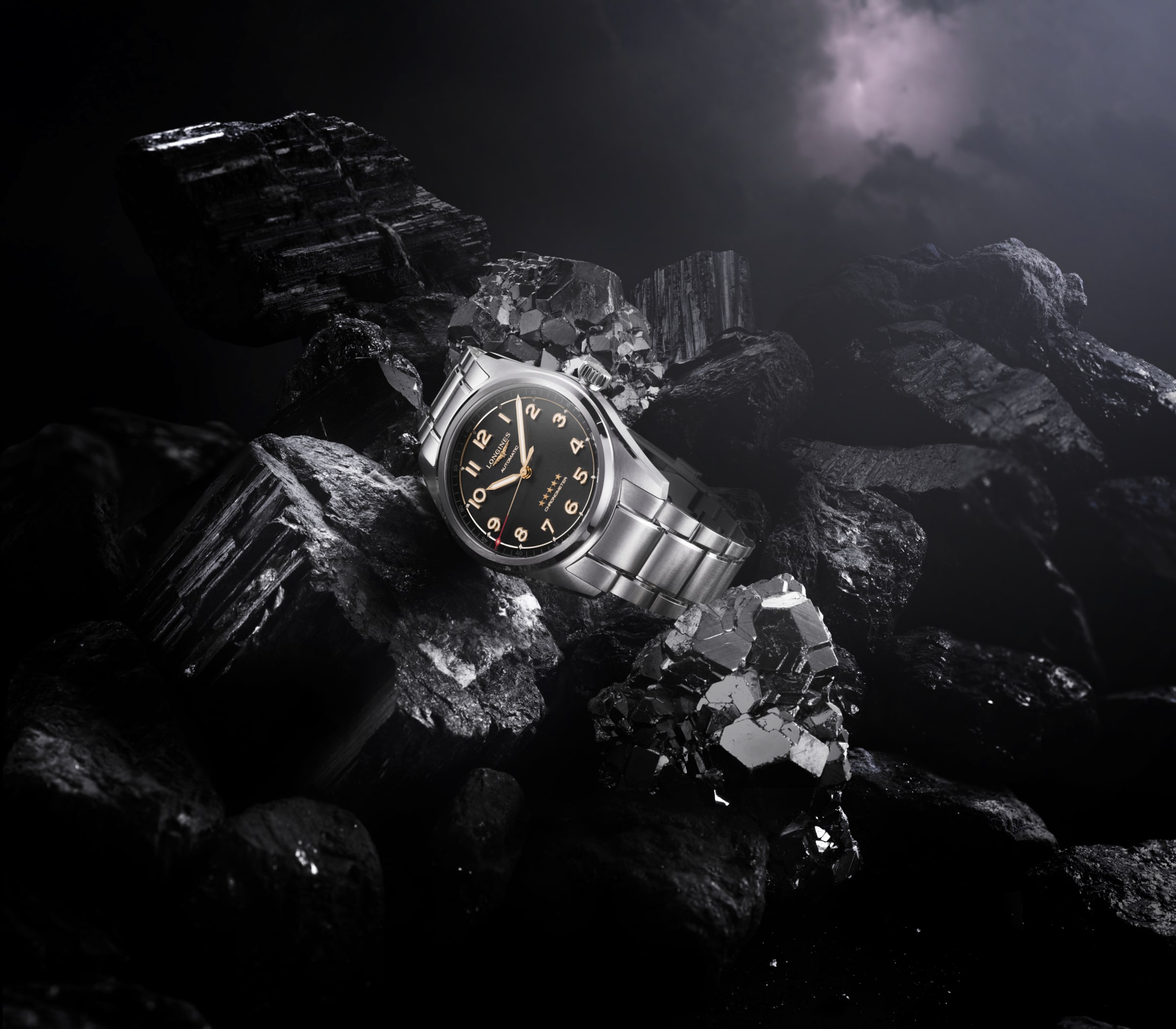 Longines SPIRIT Automatic Titanium Watch - L3.811.1.53.6