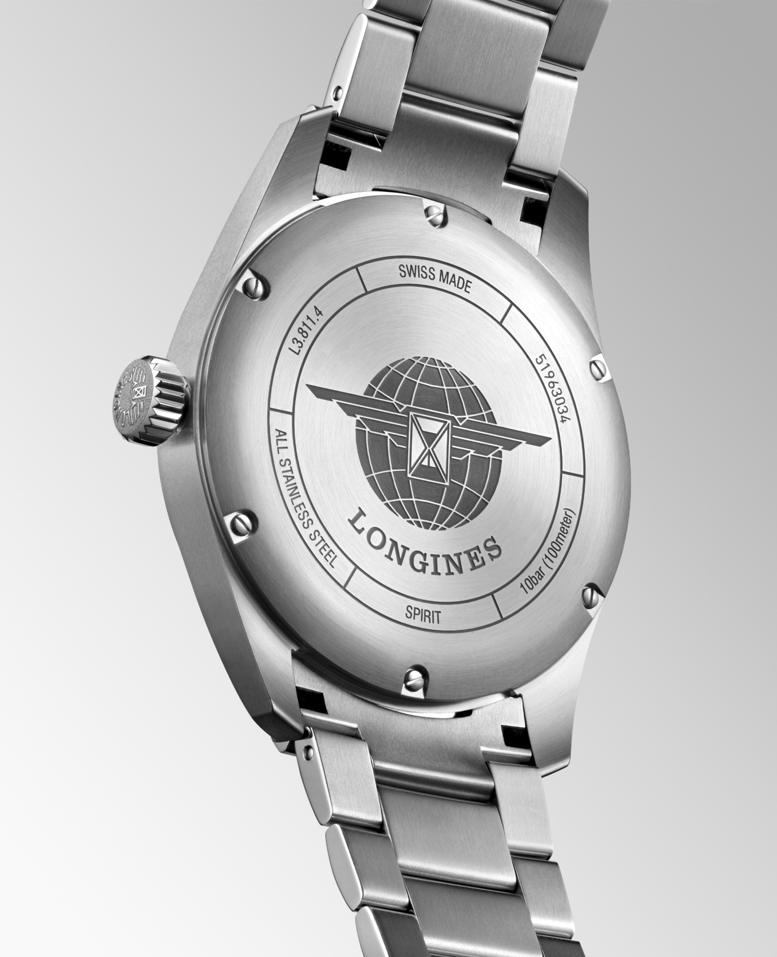 Longines SPIRIT automatyczny stal szlachetna Watch - L3.811.4.53.6