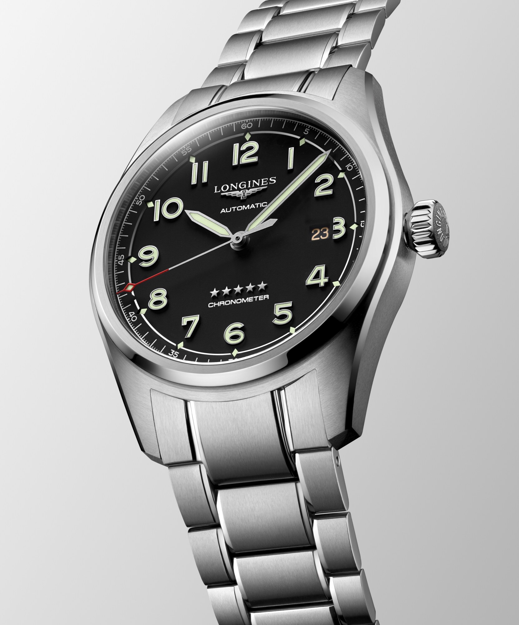 LONGINES SPIRIT Automatic, Stainless Steel, Black Matt Dial