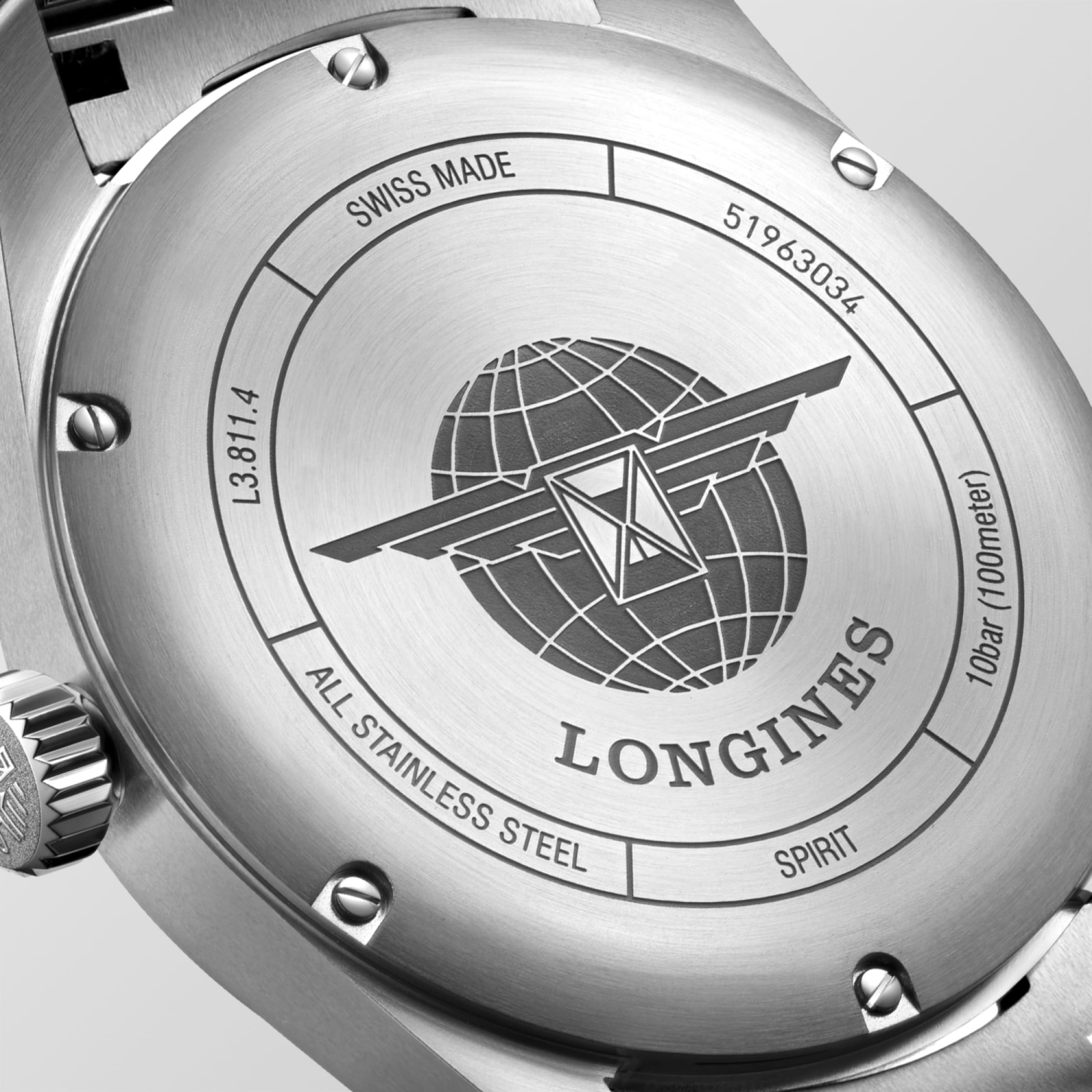 Longines SPIRIT Automatic Stainless steel Watch - L3.811.4.53.6