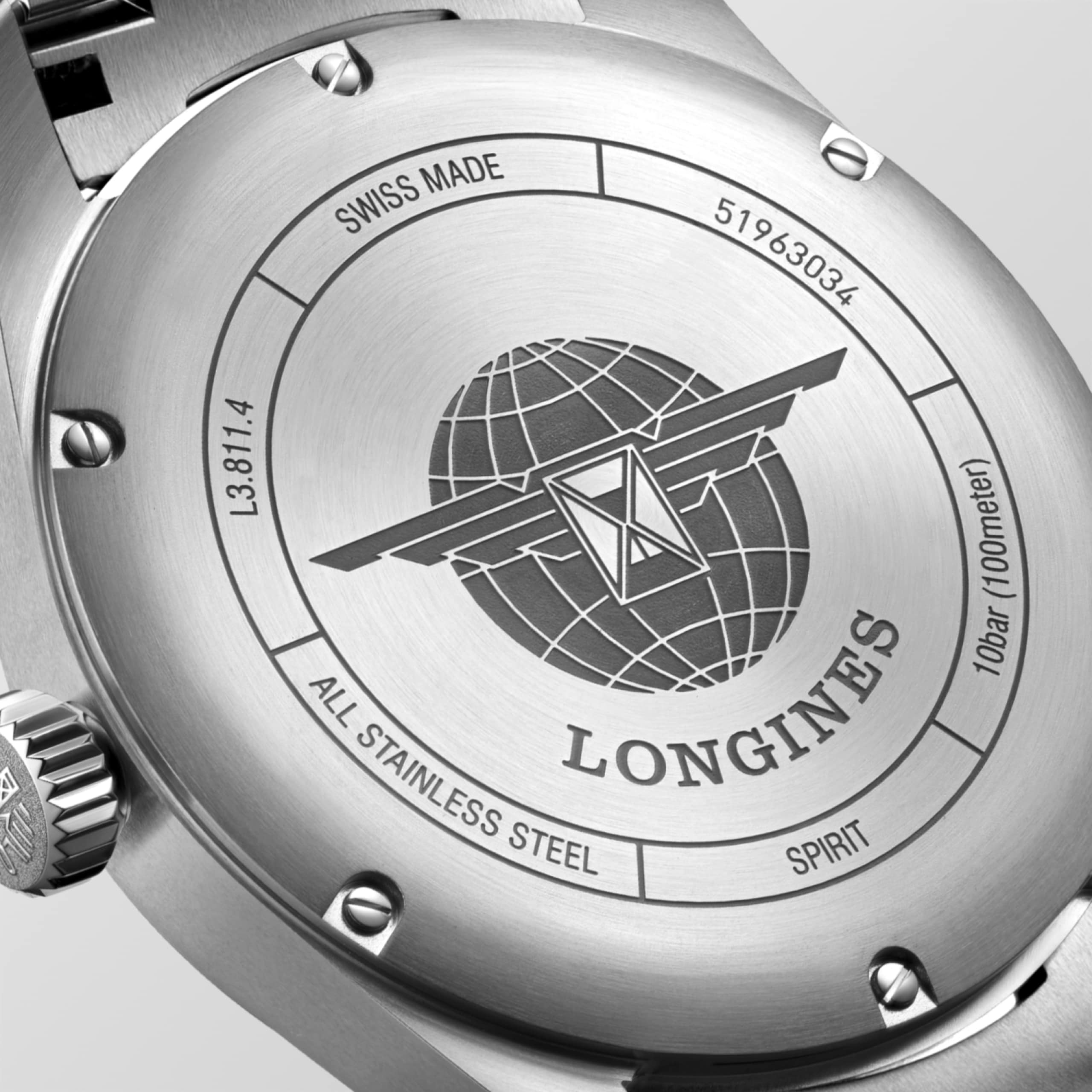 Longines SPIRIT automatic stainless steel Watch - L3.811.4.73.6