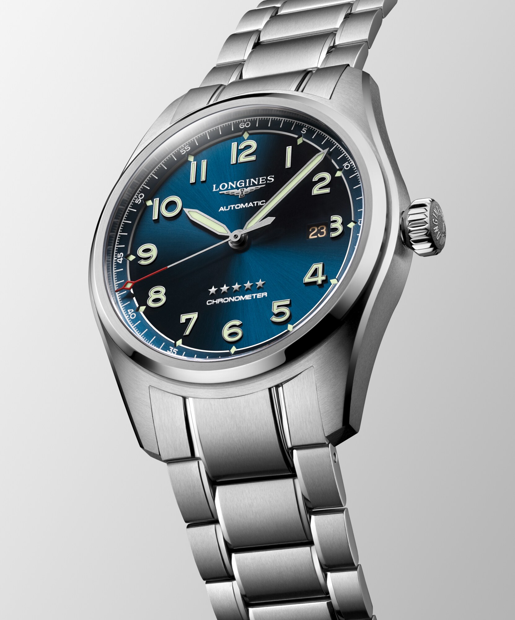LONGINES ADMIRA 時計 Longines Spirit Automatic watch 42mm, Sunray blue L38114936