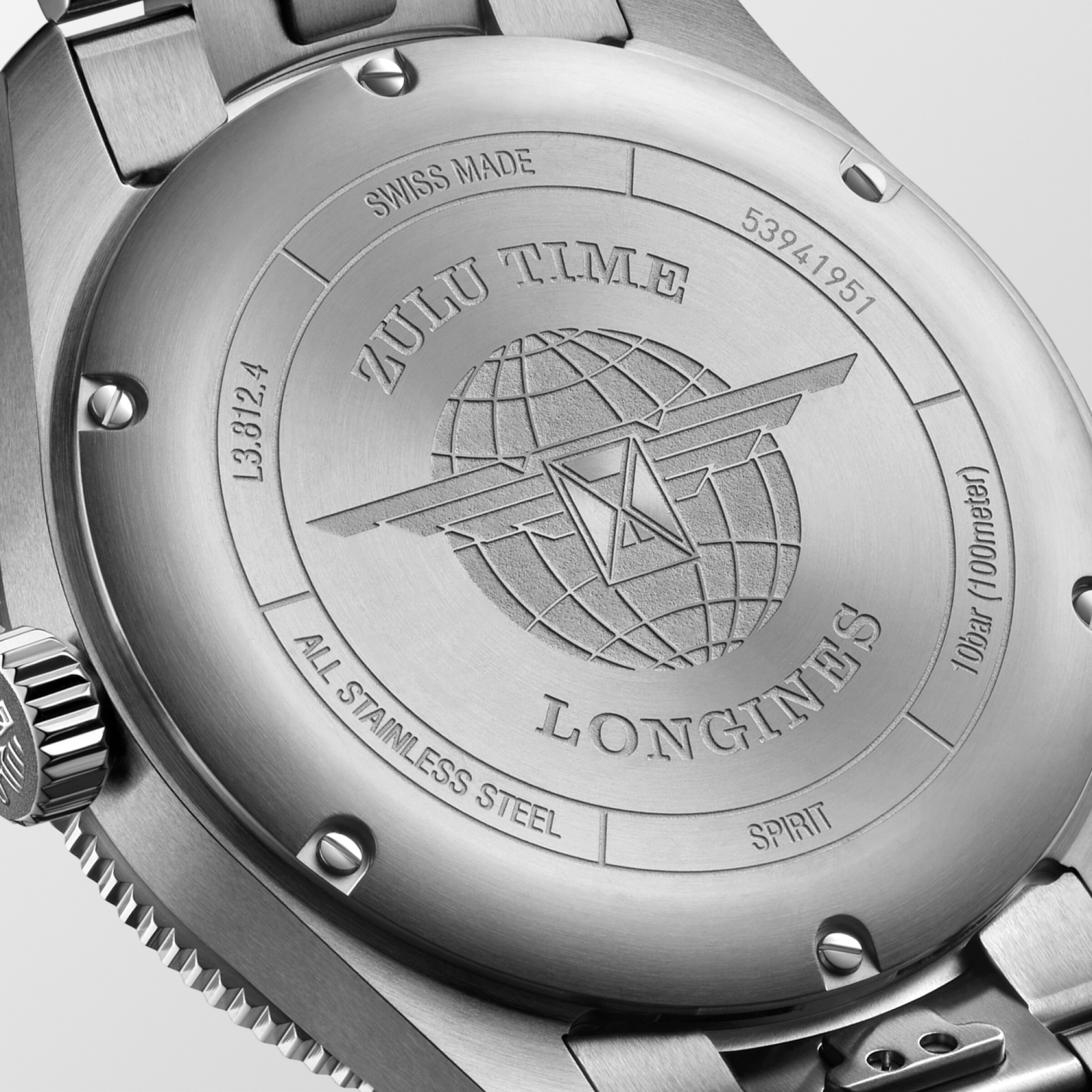 Longines SPIRIT Automatic Stainless steel and ceramic bezel Watch - L3.812.4.53.6