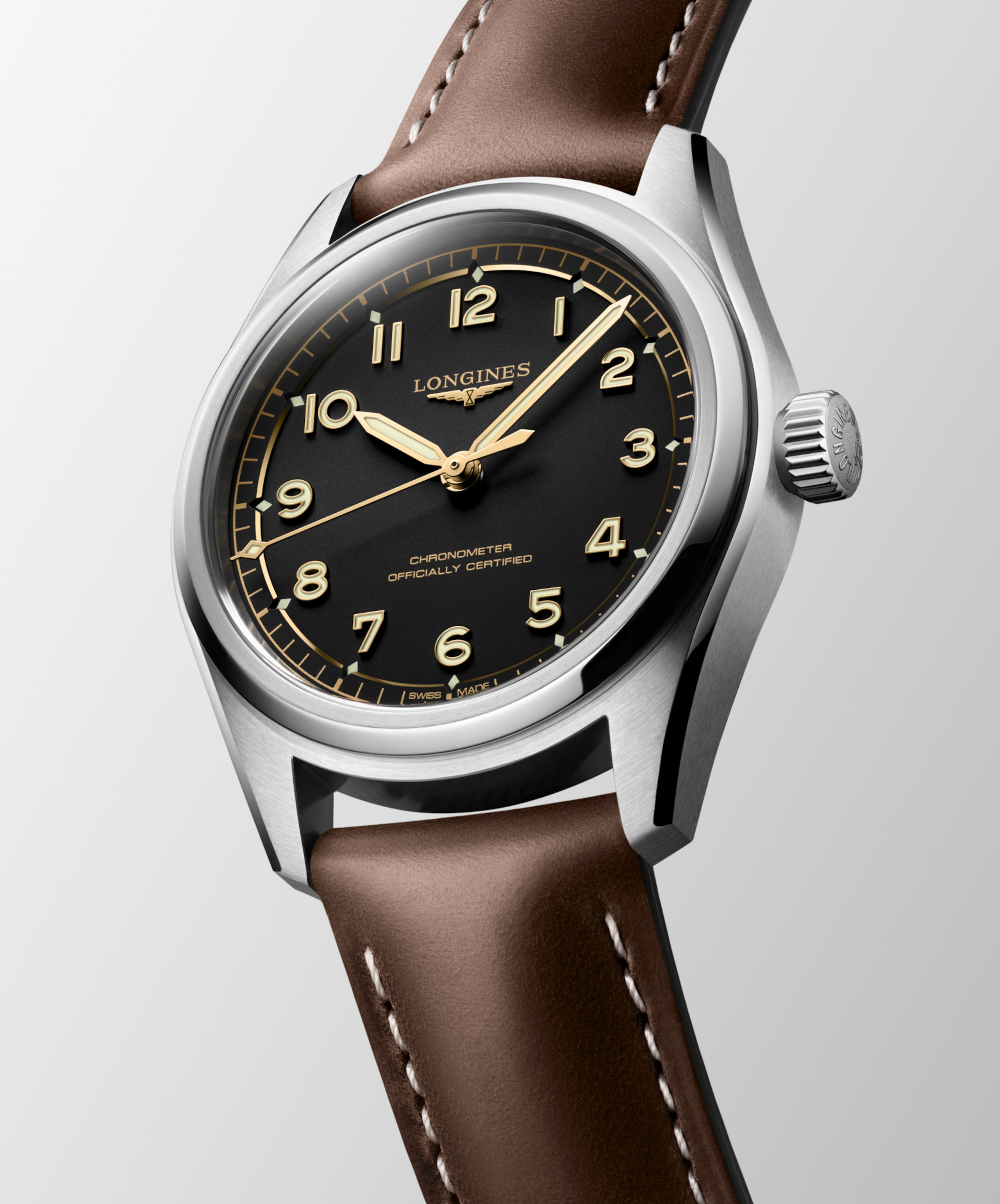 Longines SPIRIT PILOT automatic stainless steel Watch - L3.809.4.53.2