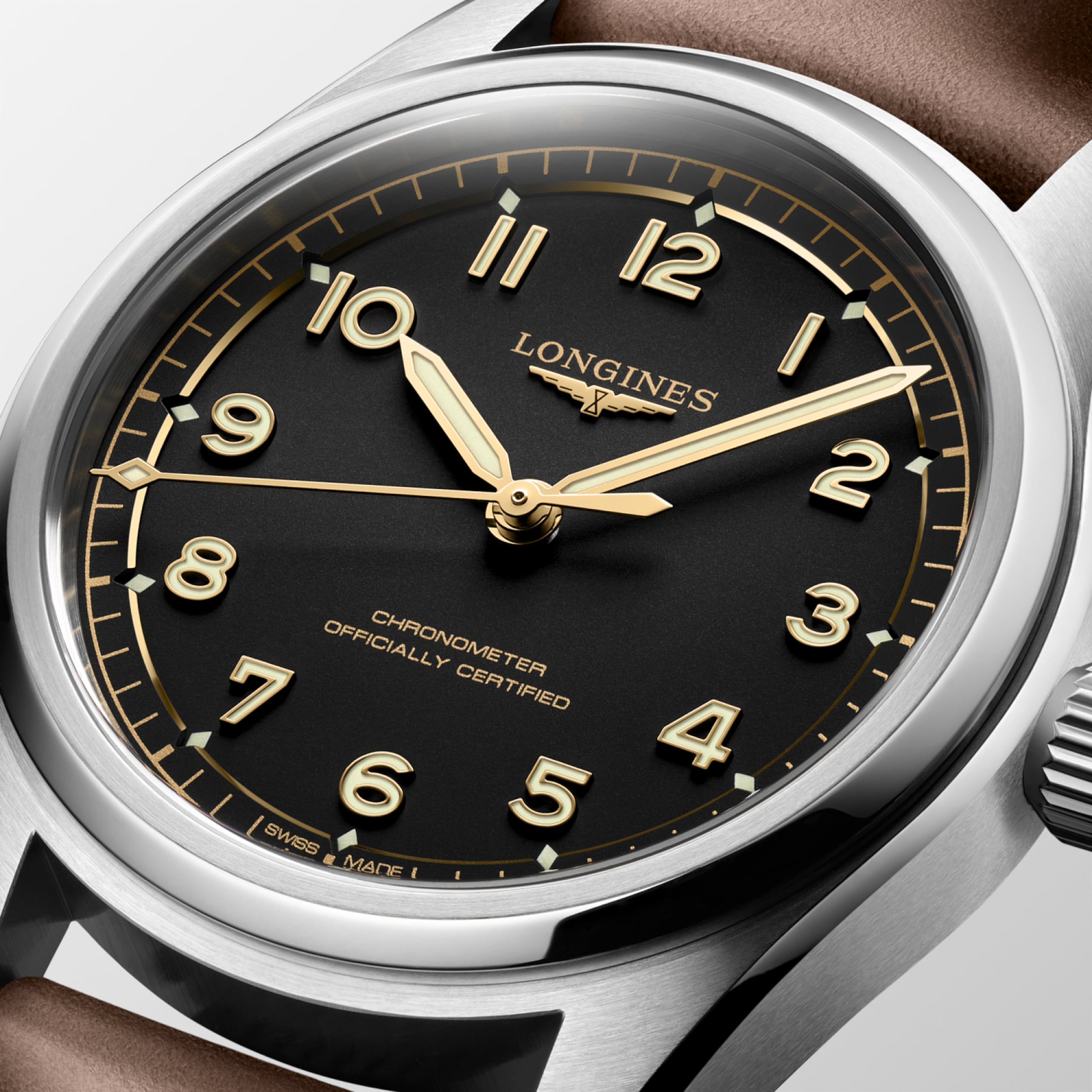 Longines SPIRIT PILOT automatic stainless steel Watch - L3.809.4.53.2