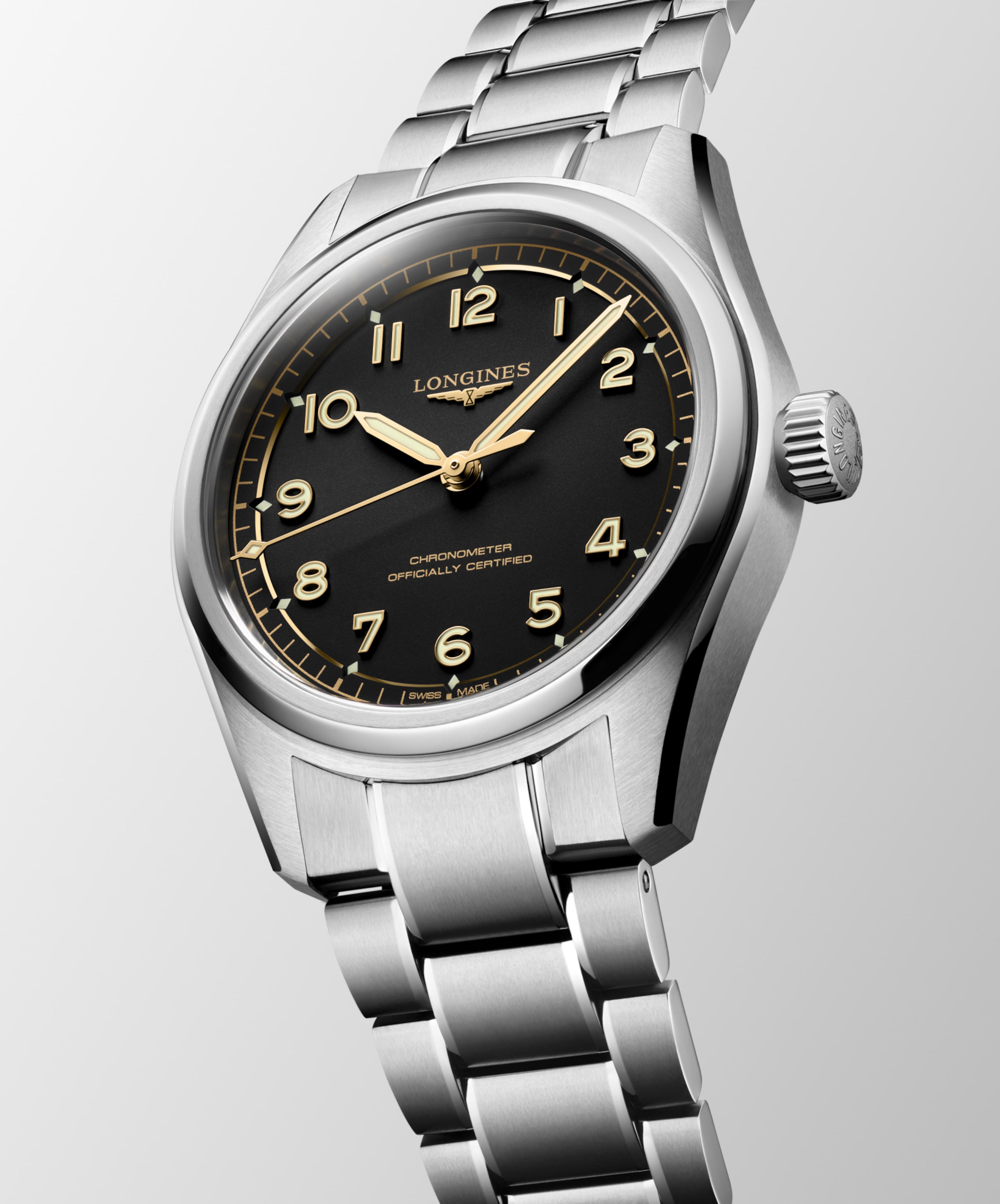 Longines SPIRIT PILOT automatic stainless steel Watch - L3.809.4.53.6