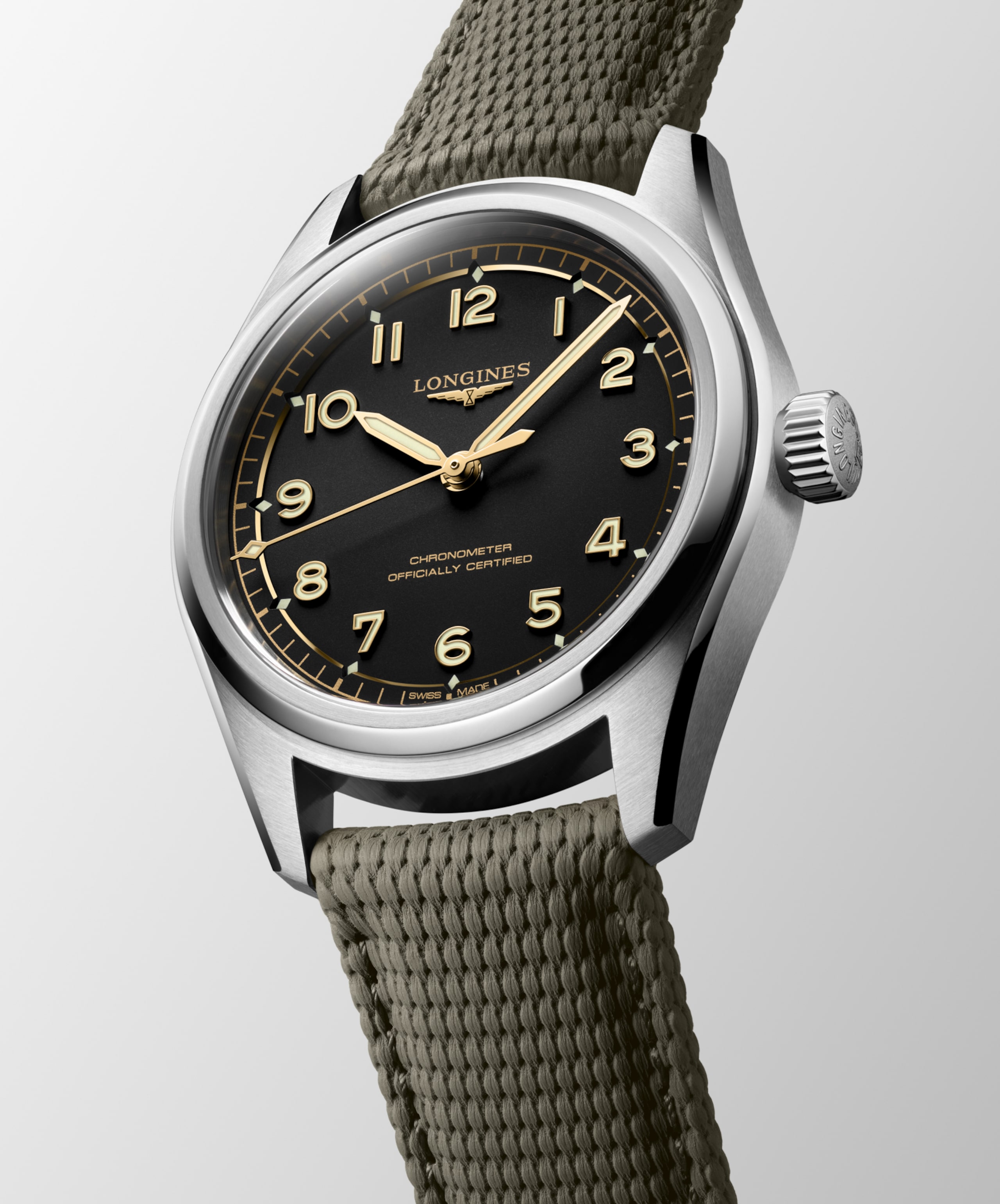Longines SPIRIT PILOT automatic stainless steel Watch - L3.809.4.53.9