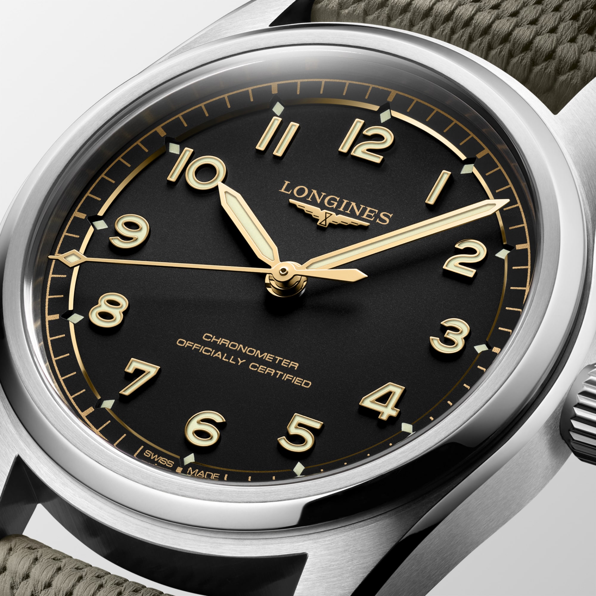 LONGINES SPIRIT PILOT Automatic, Stainless Steel, Black Matt Dial