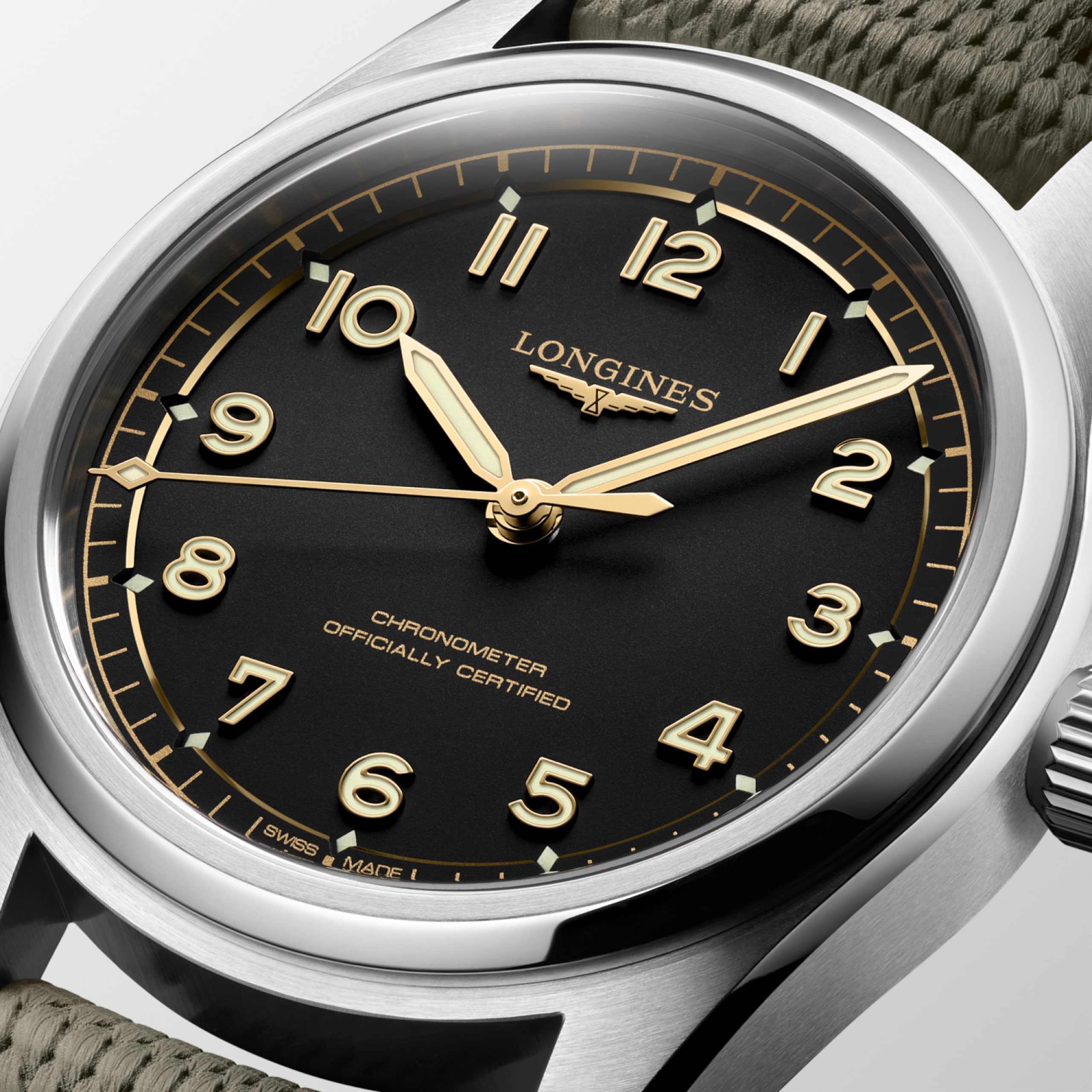 Longines SPIRIT PILOT automatic stainless steel Watch - L3.809.4.53.9