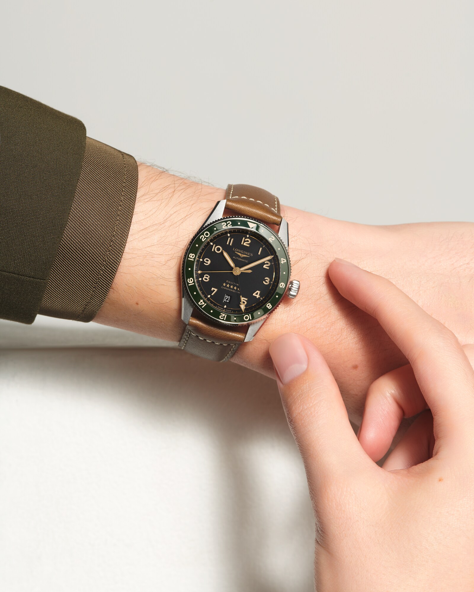 LONGINES SPIRIT ZULU TIME Automatic, Stainless Steel And
