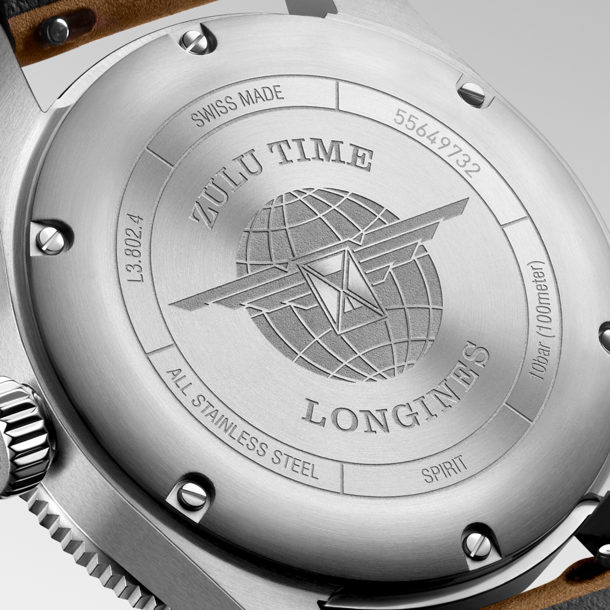 LONGINES SPIRIT ZULU TIME Automatic, Stainless Steel And
