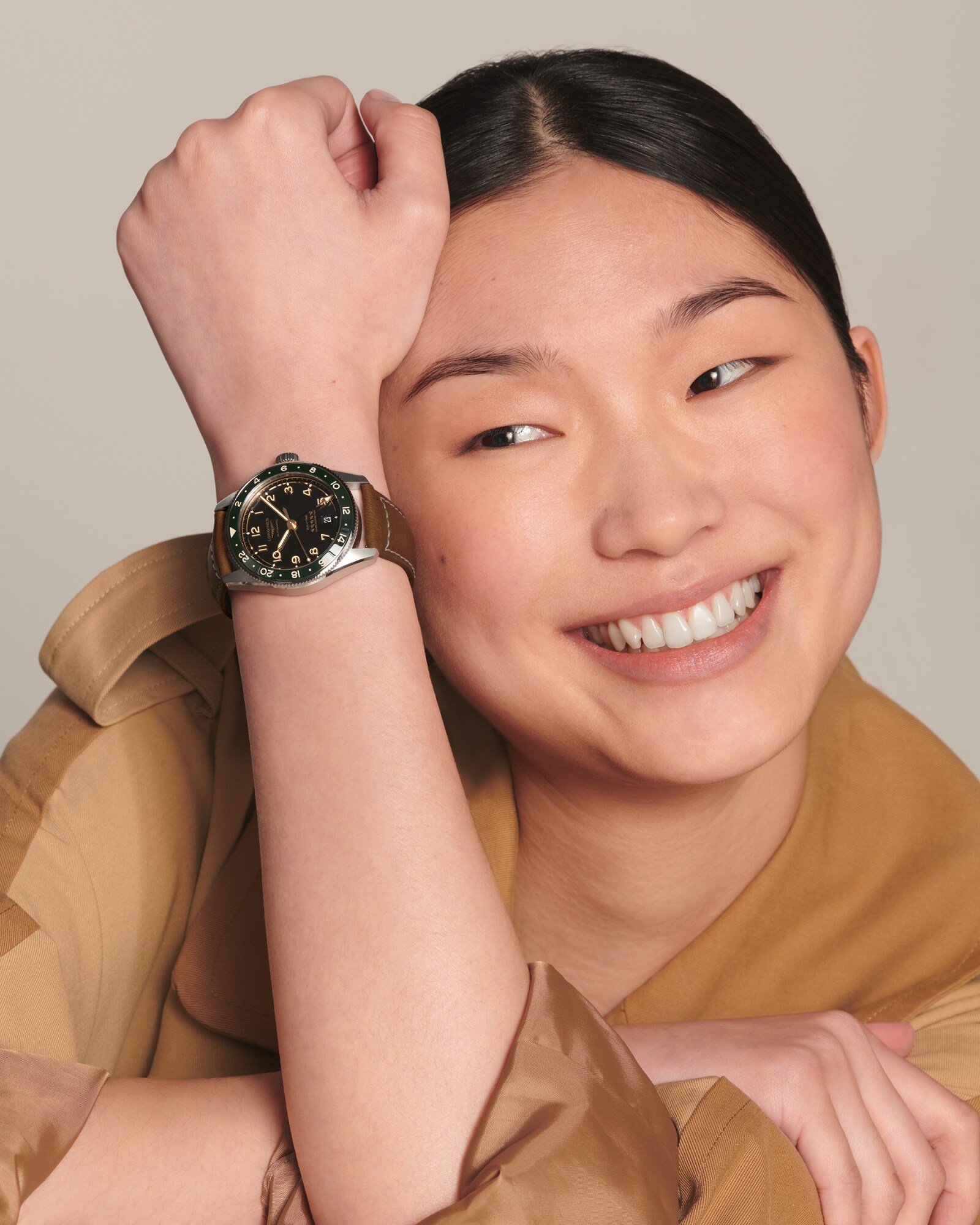 LONGINES SPIRIT ZULU TIME 自動巻、ステンレススティールとセラミック