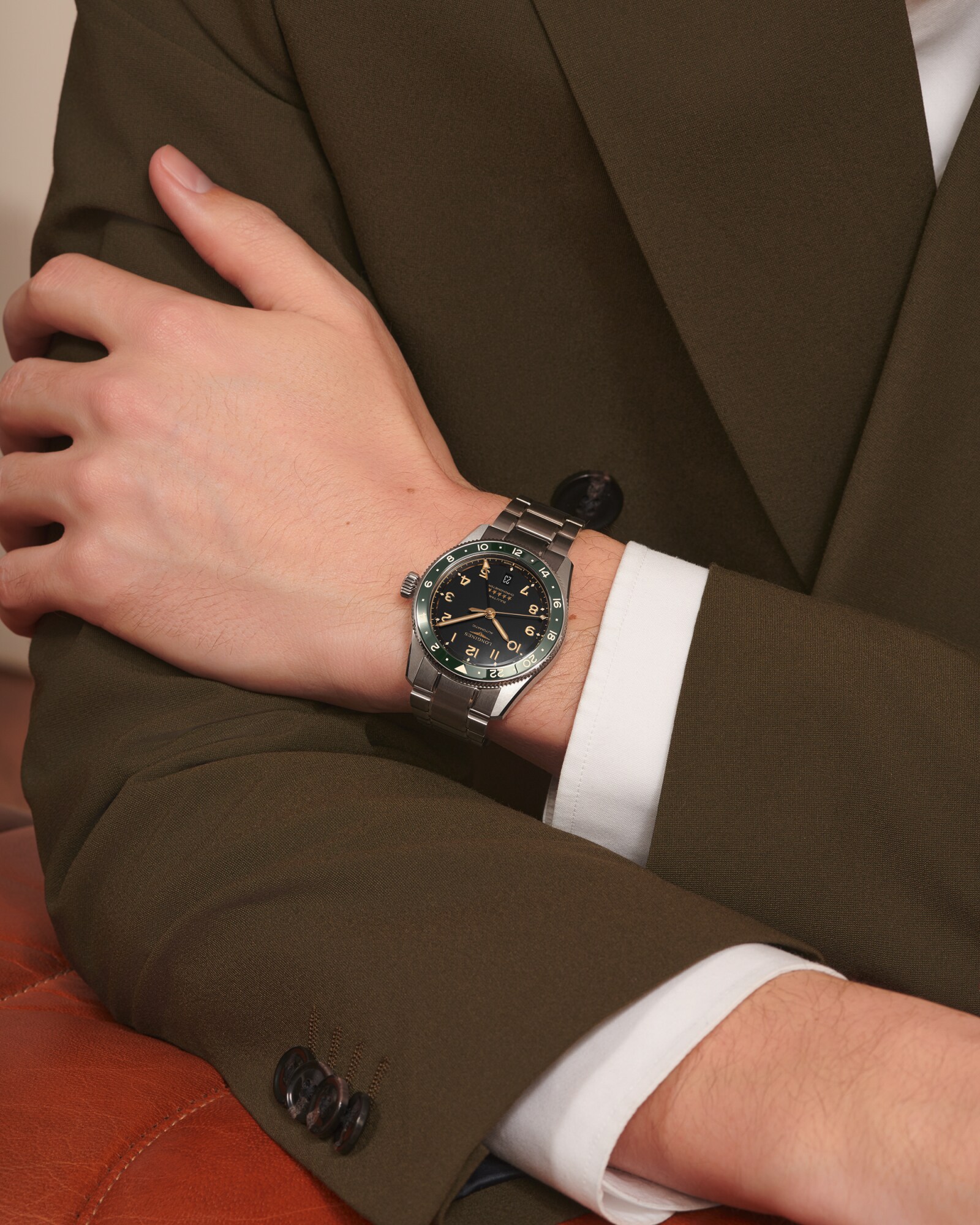 LONGINES SPIRIT ZULU TIME Automatic, Stainless Steel And