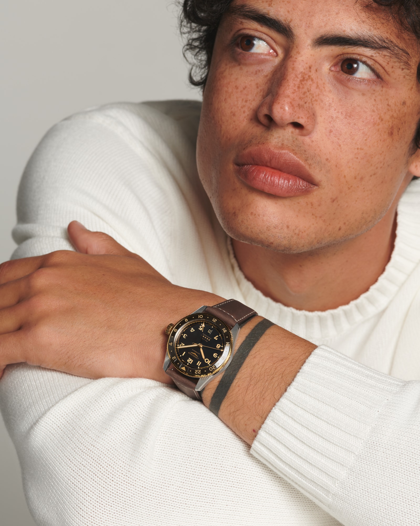 LONGINES SPIRIT ZULU TIME 自動巻、ステンレススチール&18k LONGINES SPIRIT ZULU TIME 自動巻、ステンレススチール&18k