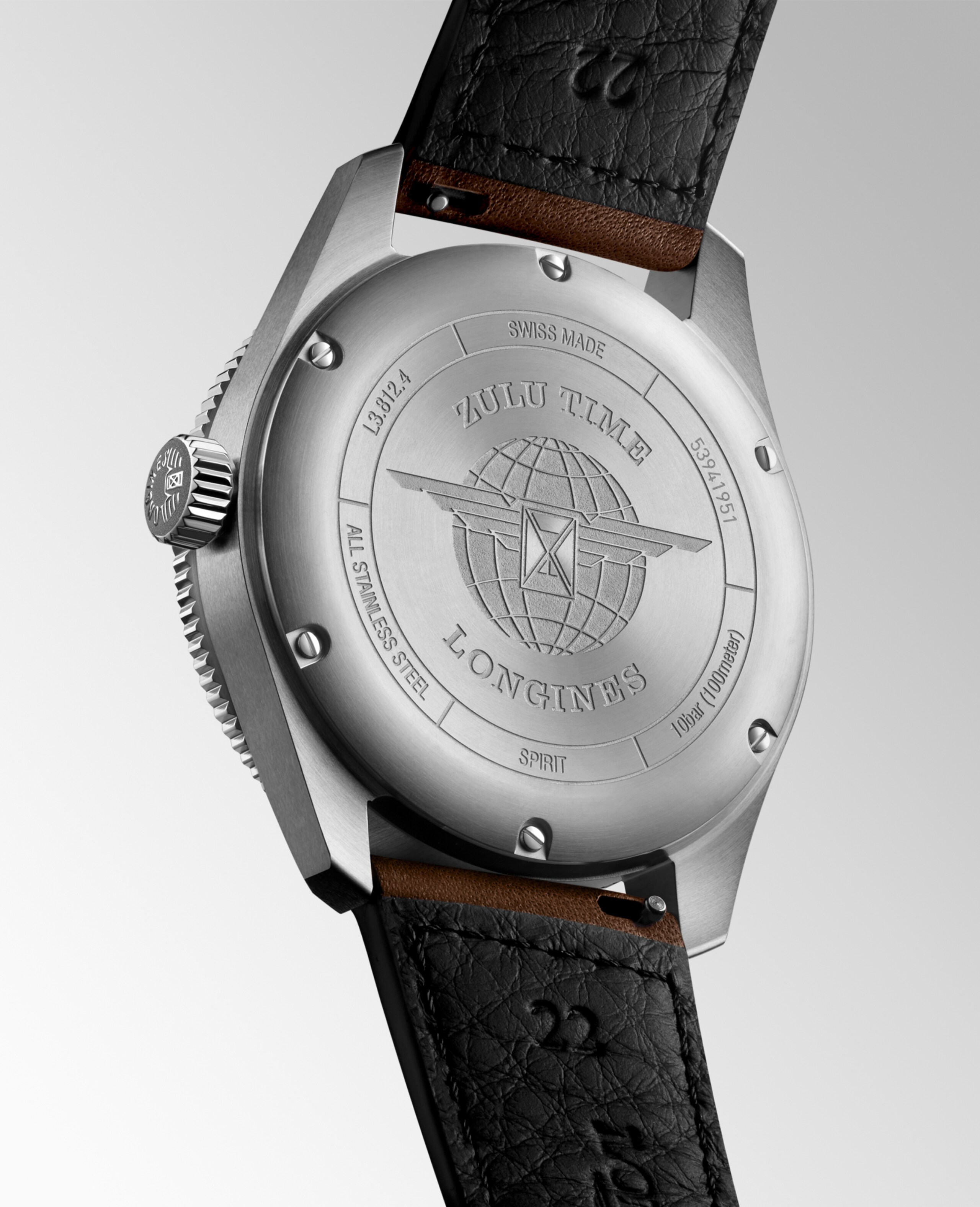 Longines SPIRIT ZULU TIME otomatik paslanmaz çelik ve seramik Watch - L3.812.4.53.2