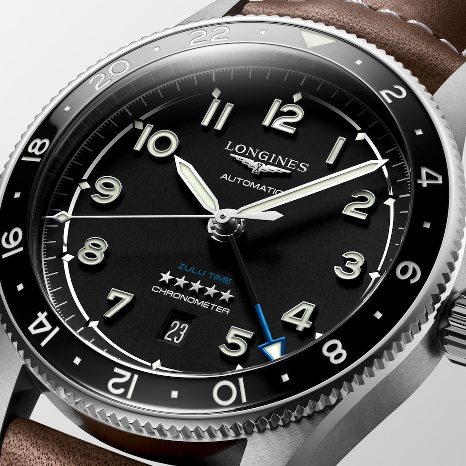 Longines Spirit Zulu Time Cadran Noir Mat - L3.812.4.53.2