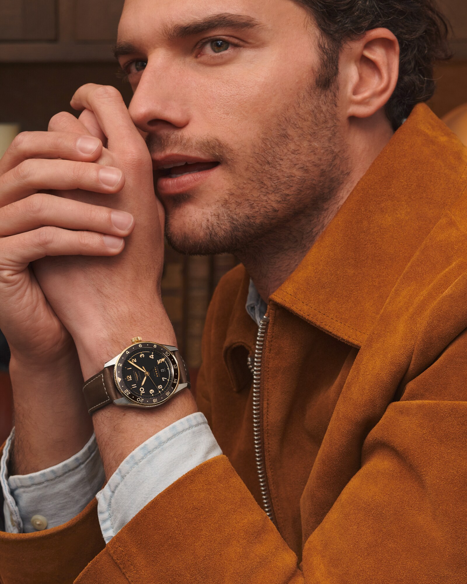 LONGINES SPIRIT ZULU TIME Automatic, Stainless Steel And 18