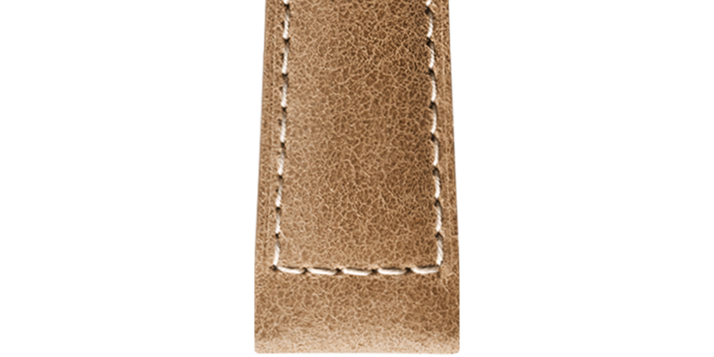 マットベージュ カーフレザー ストラップ CL682164263, 21cm, ロンジン