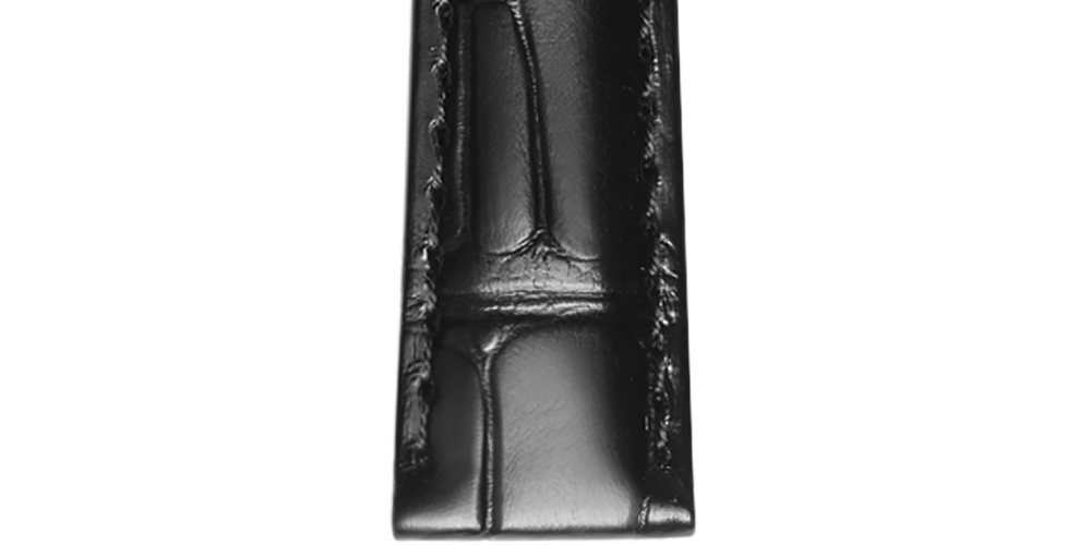 マットブラック アリゲーター ストラップ CL682101070, 15cm, ロンジン