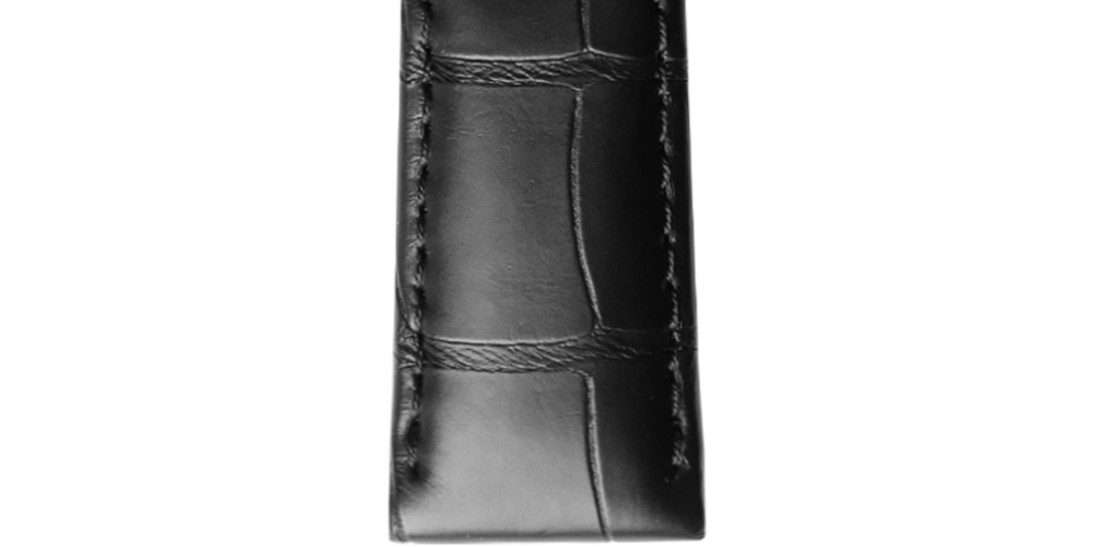 マットブラック アリゲーター ストラップ 21mm | CL682101140