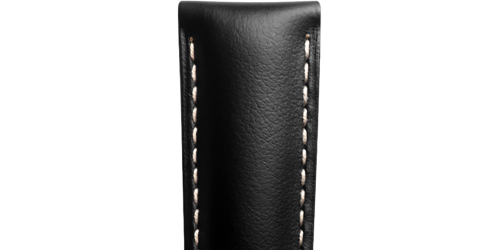 Matt Black Calf Leather Strap CL682159967, 20cm, CONQUEST Matt Black Calf Leather Strap CL682159967, 20cm, CONQUEST