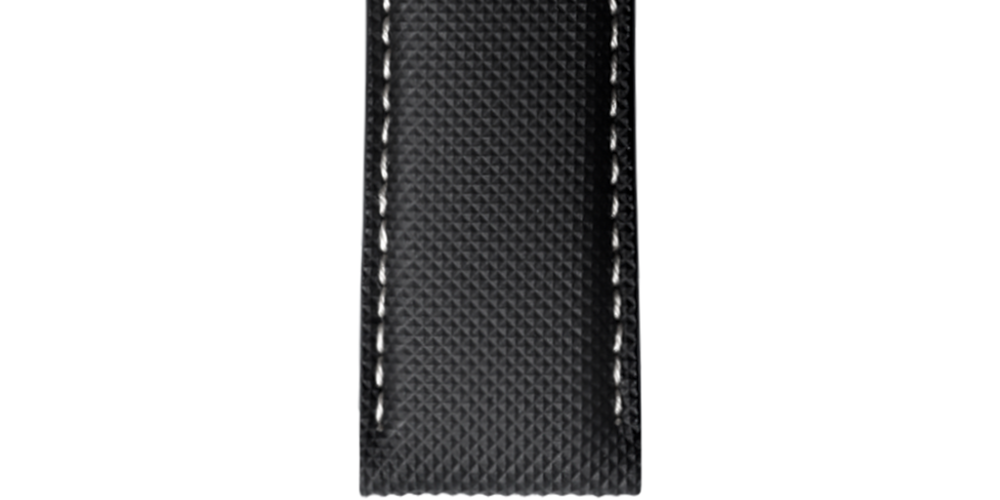 マットブラック カーフレザー ストラップ CL682150802, 22cm, ロンジン