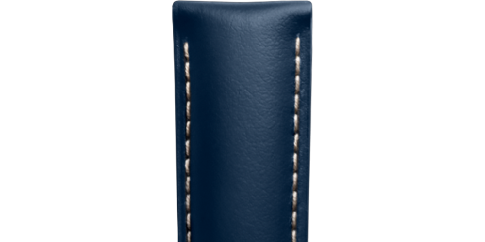 Semi Matt Blue Calf Leather Strap Cl682162705, 21cm