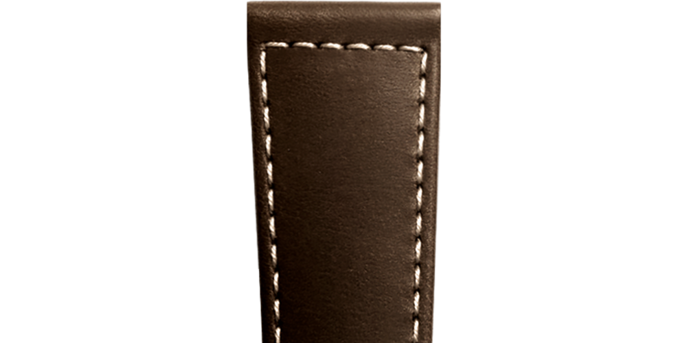 セミマットダークブラウン カーフレザー ストラップ CL682159672, 22cm