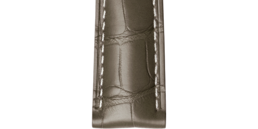 最終価格【ロンジン】セミマットグレー アリゲーター ストラップ セミマットグレー アリゲーター ストラップ CL682150739, 21cm