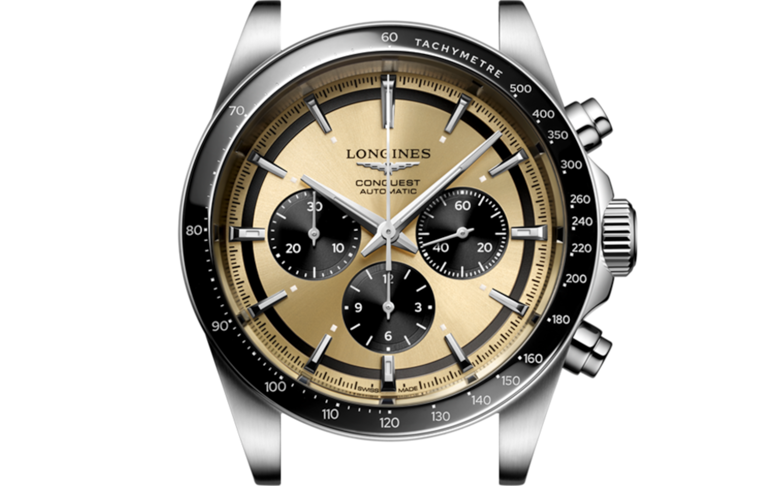 (*´。・ω・。`*) CONQUEST CHRONOGRAPH Automatic, Stainless Steel And Ceramic Bezel