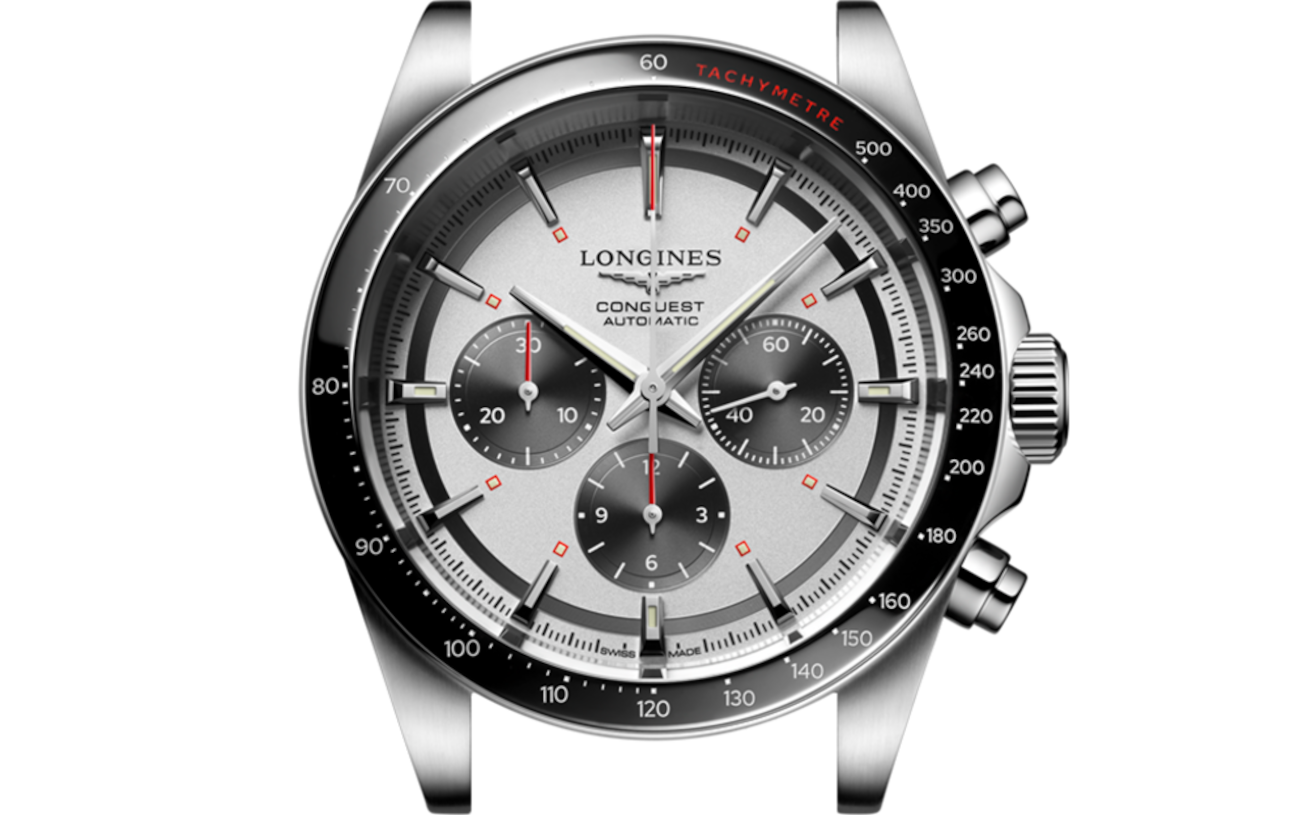 CONQUEST CHRONOGRAPH 自動巻、ステンレススティールとセラミック