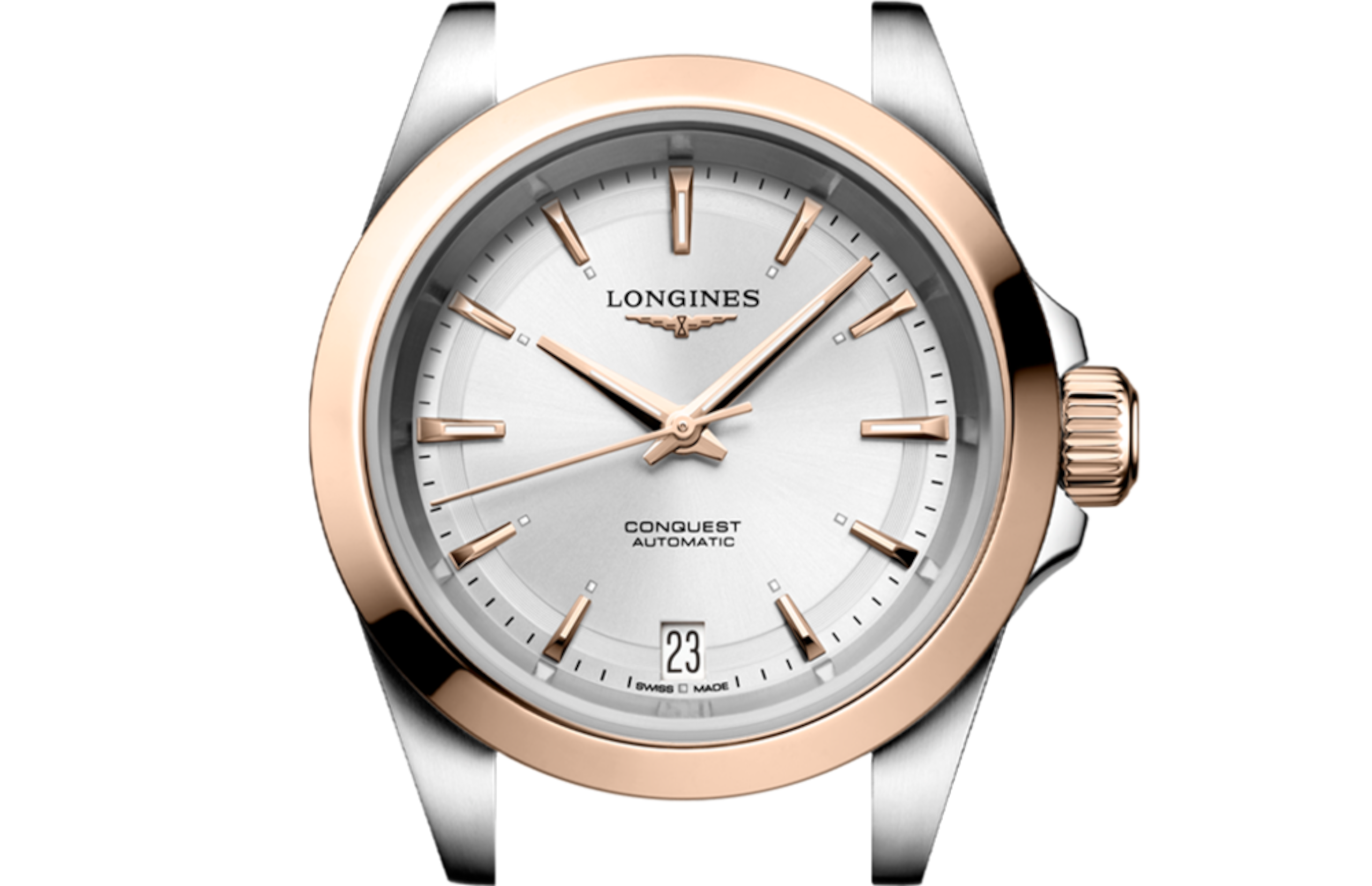 CONQUEST Automatic, Stainless Steel And 18 Karat Pink Gold Cap 200