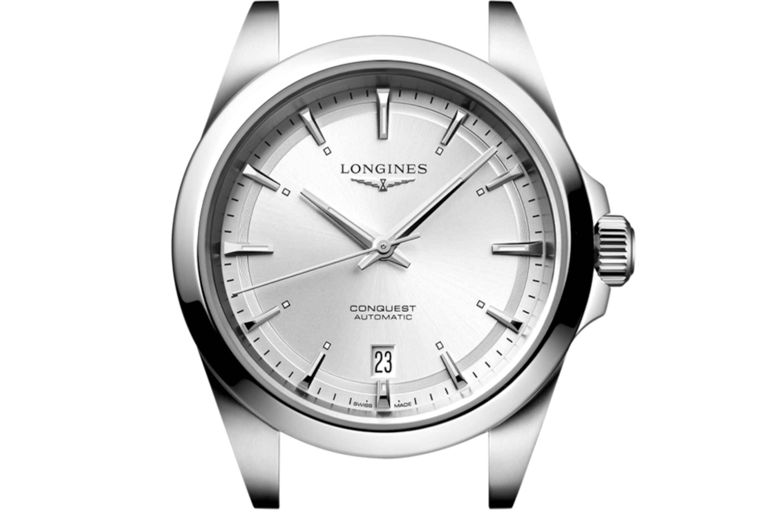 【希少】ロンジン　クォーツ　コンクエスト　L3.672.4 シルバー LONGINES あすつく 5年間保証 ロンジン 腕時計 コンクエスト 38mm L3