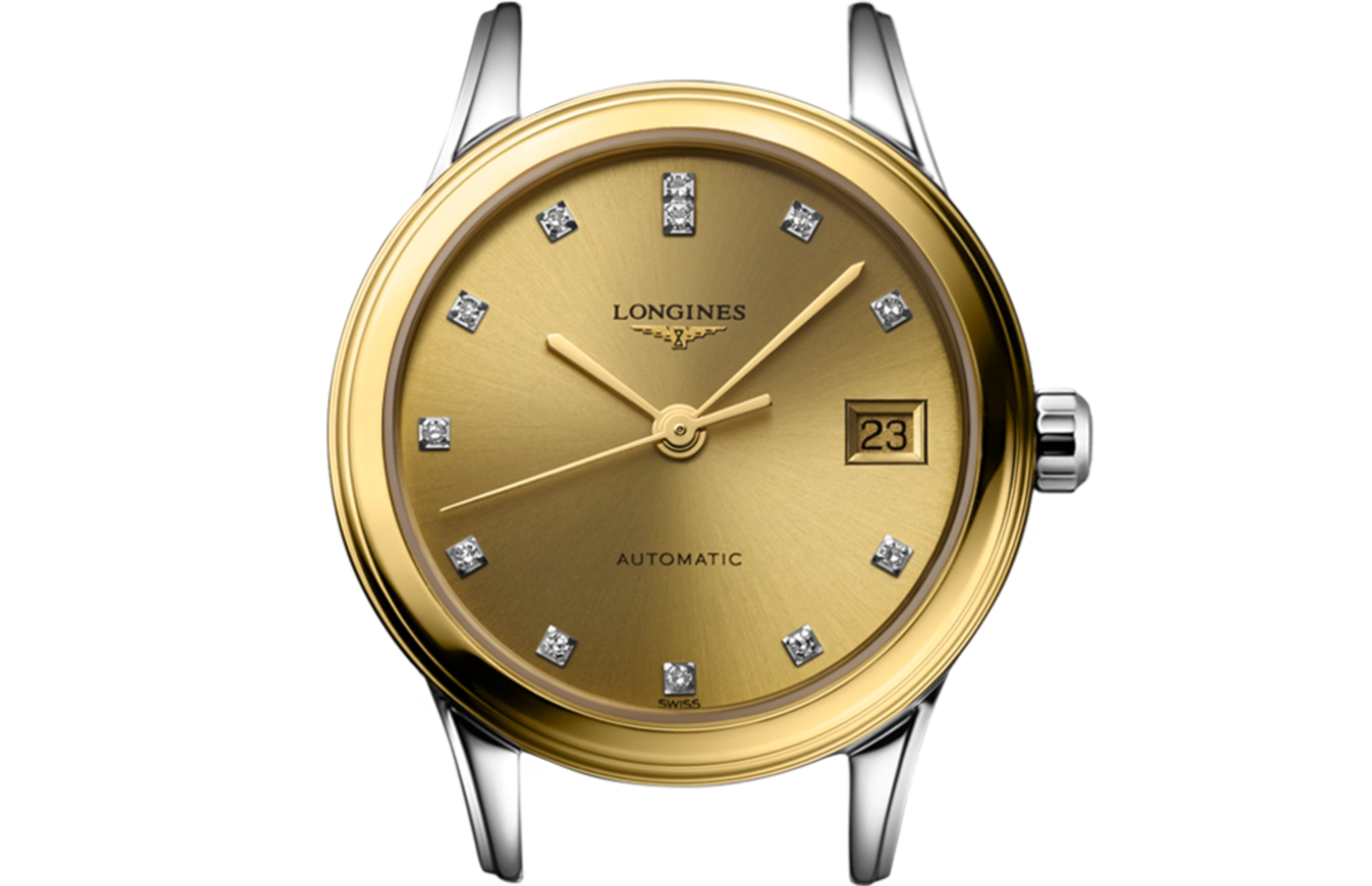 フラッグシップ クラシック 自動巻、ステンレススティール＆イエロー