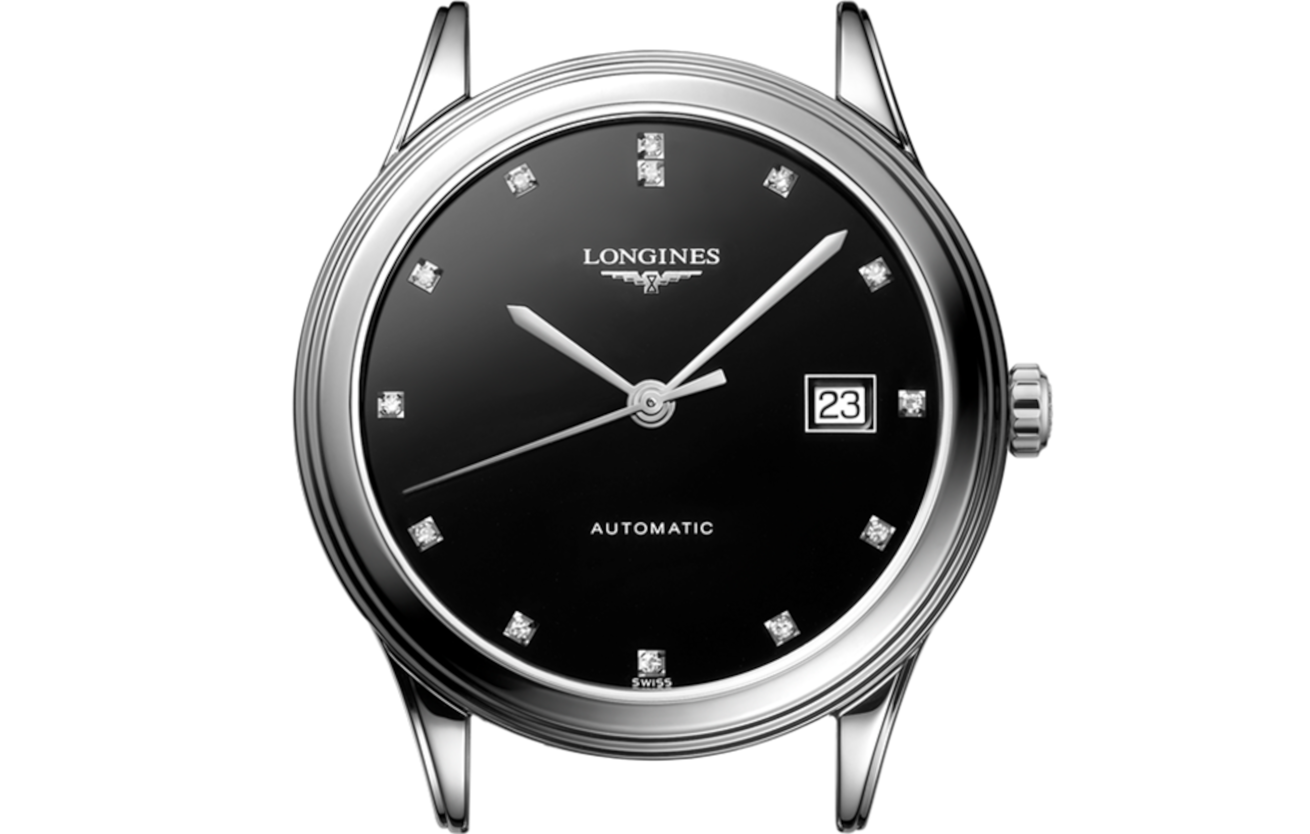 フラッグシップ クラシック 自動巻、ステンレススティール、ブラック