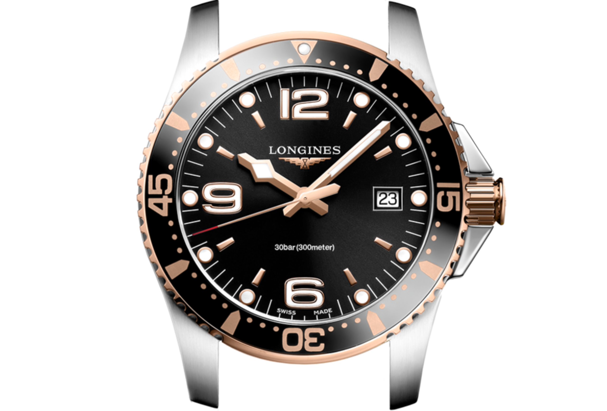 ハイドロコンクエスト | Ø 41.00 mm, ブラック「サンレイ」 | L3.740.3