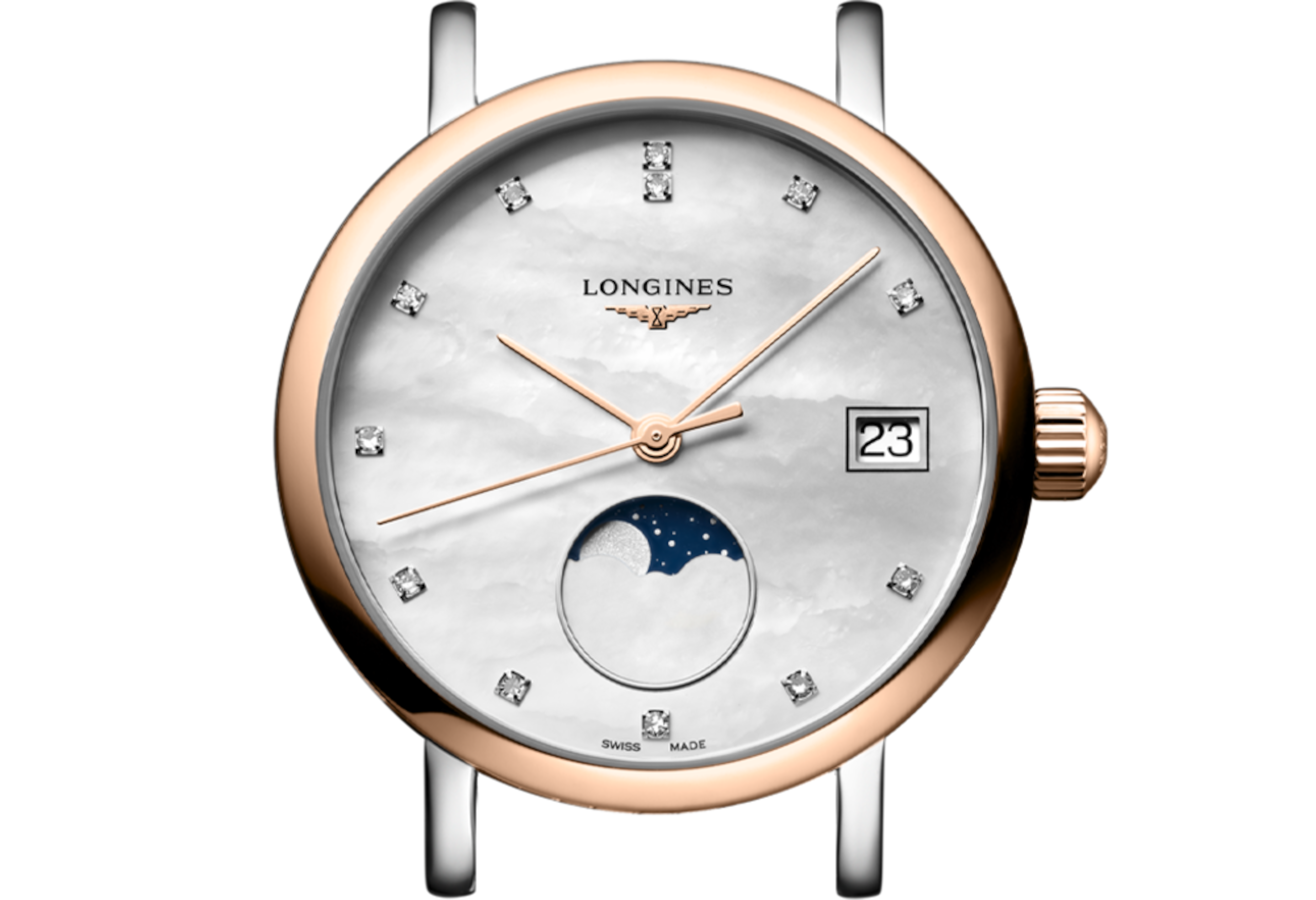 LONGINES ELEGANT COLLECTION MOONPHASE | Ø 30.00 mm, ホワイト