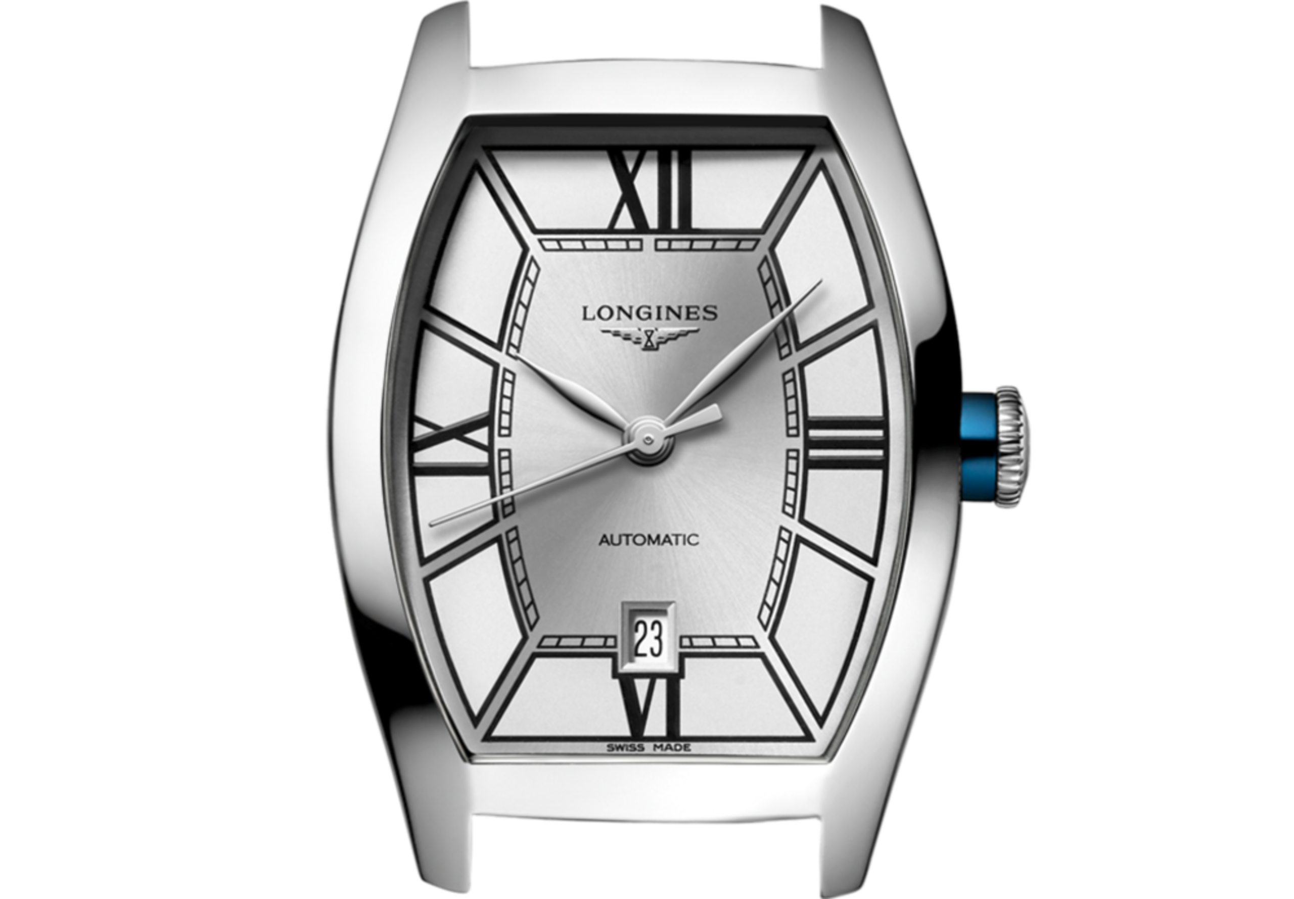 ロンジン エヴィデンツァ 自動巻、ステンレススティール、シルバー