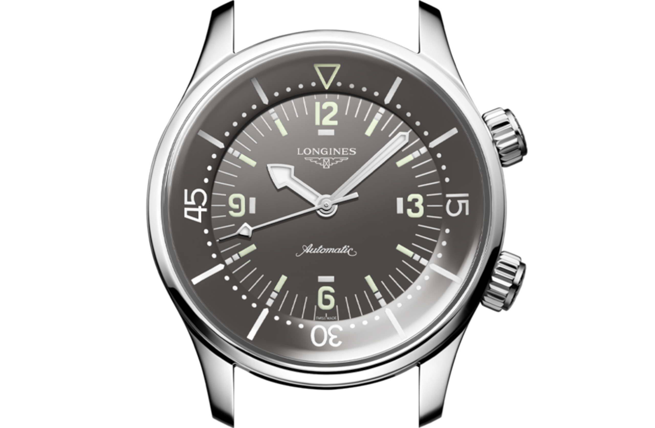 ロンジン レジェンドダイバー 自動巻、ステンレススティール、グレー