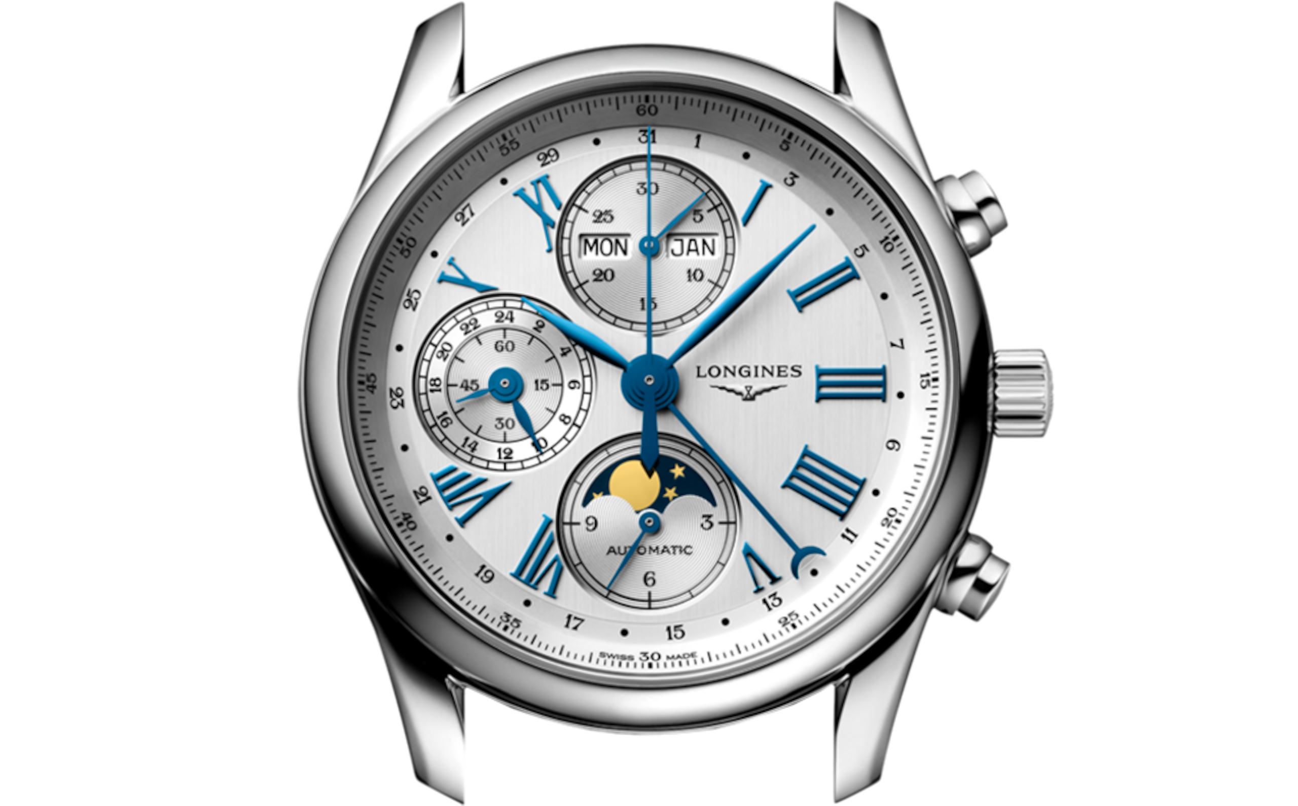 LONGINES MASTER COLLECTION CHRONO MOONPHASE | Ø 40.00 mm, Opaline