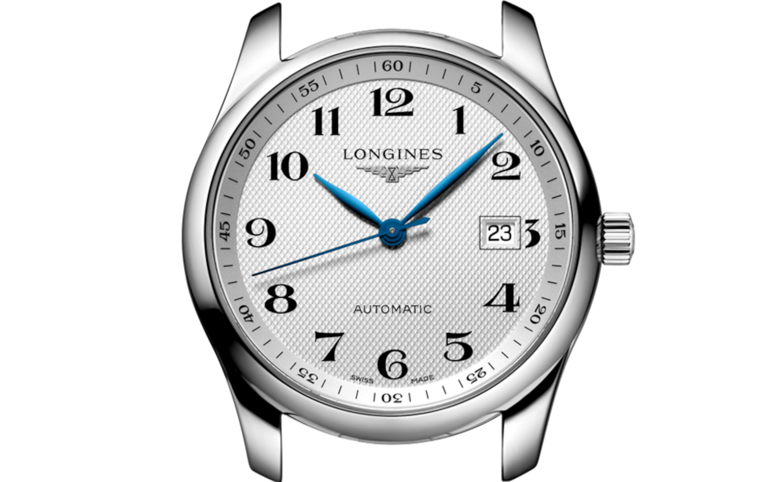 LONGINES シルバー 時計 ジャンク品 LONGINES MASTER COLLECTION MOONPHASE 自動巻、ステンレススティール