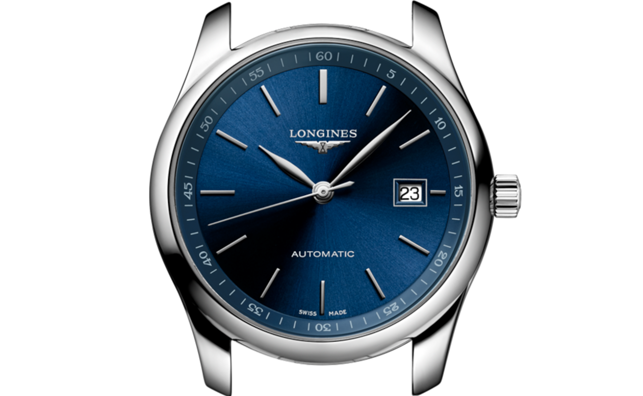 ロンジン マスターコレクション 自動巻、ステンレススティール、ブルー