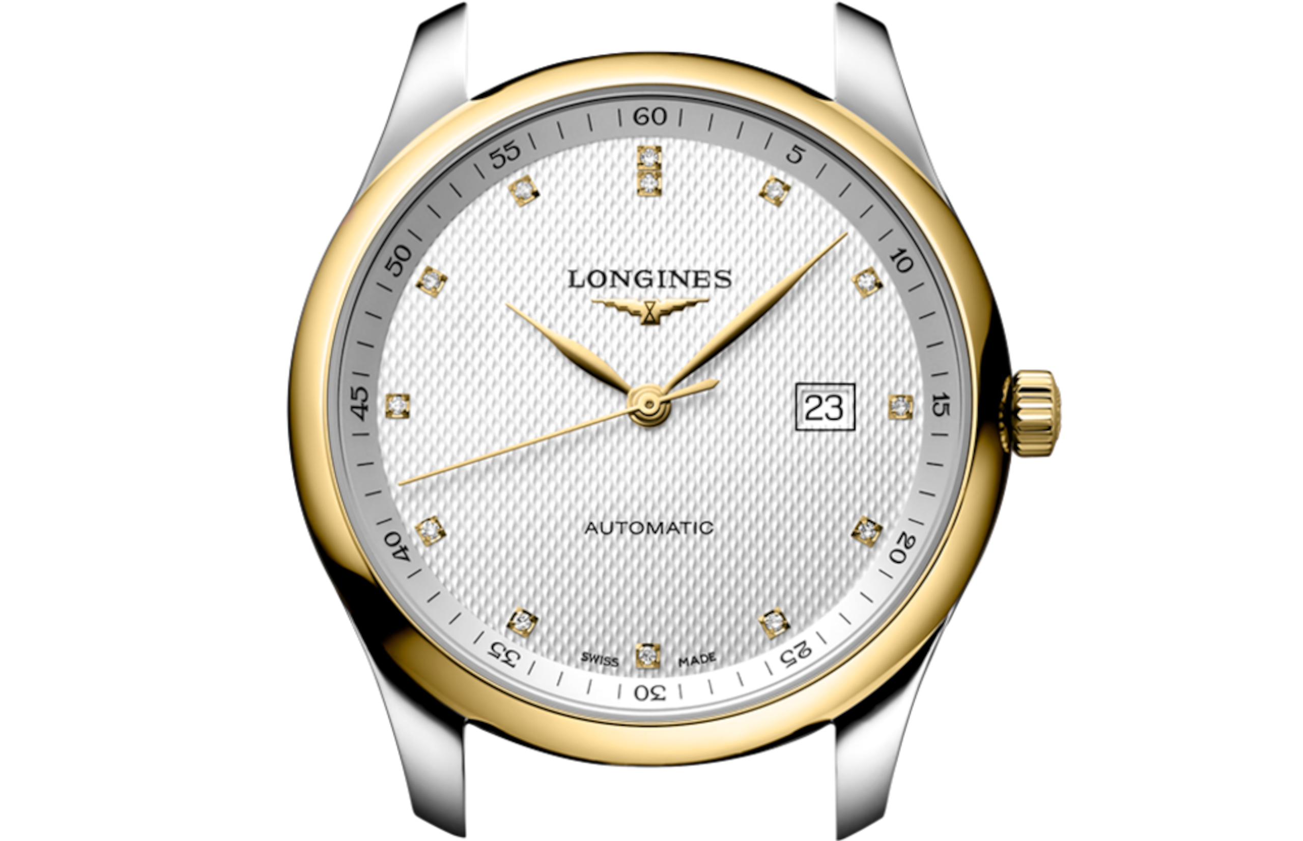 ロンジン　LONGINESシルバー/ゴールド ロンジン マスターコレクション 自動巻、ステンレススチール&18k