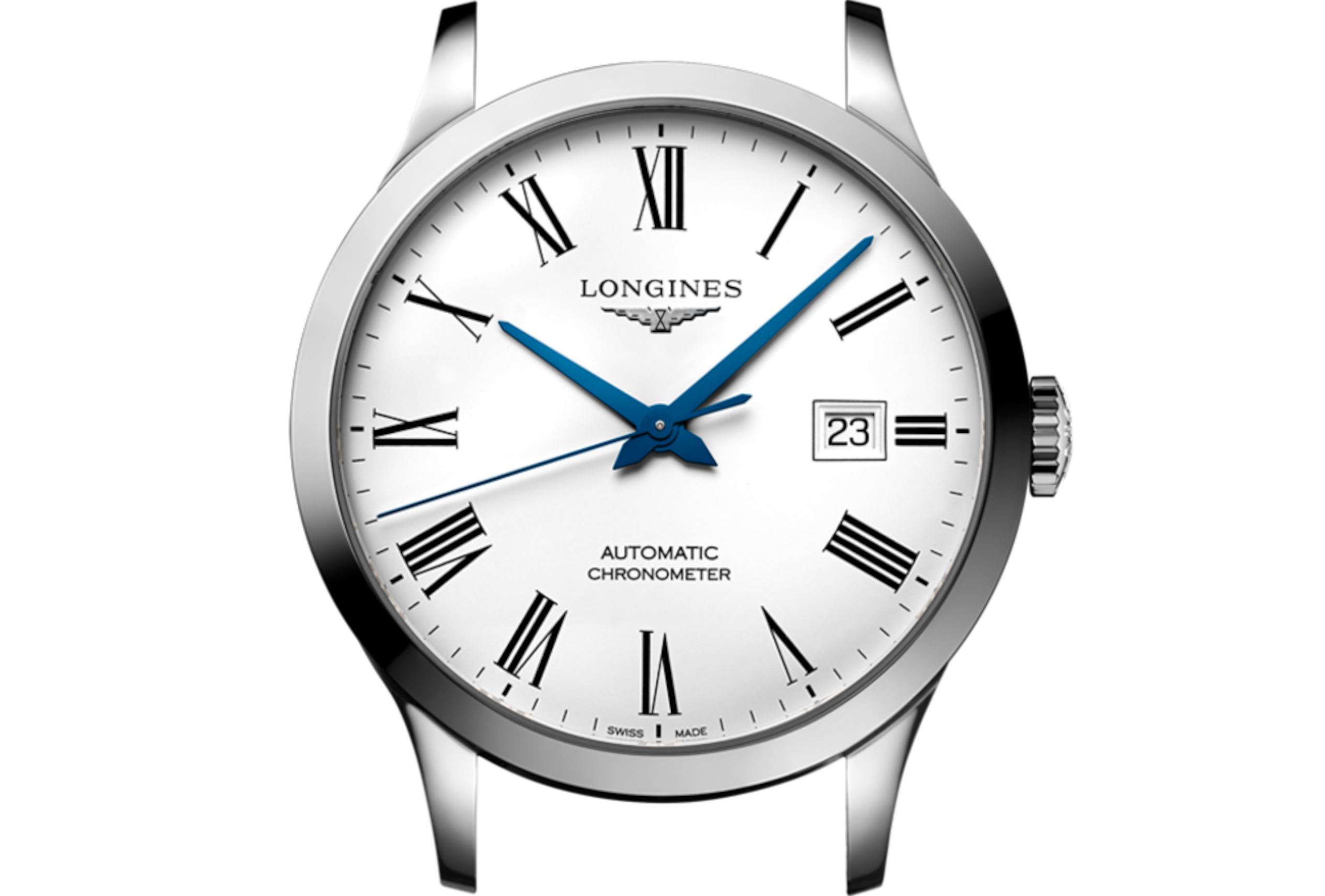 RECORD Automatic, Stainless Steel, White Matt Dial, Strap Watch