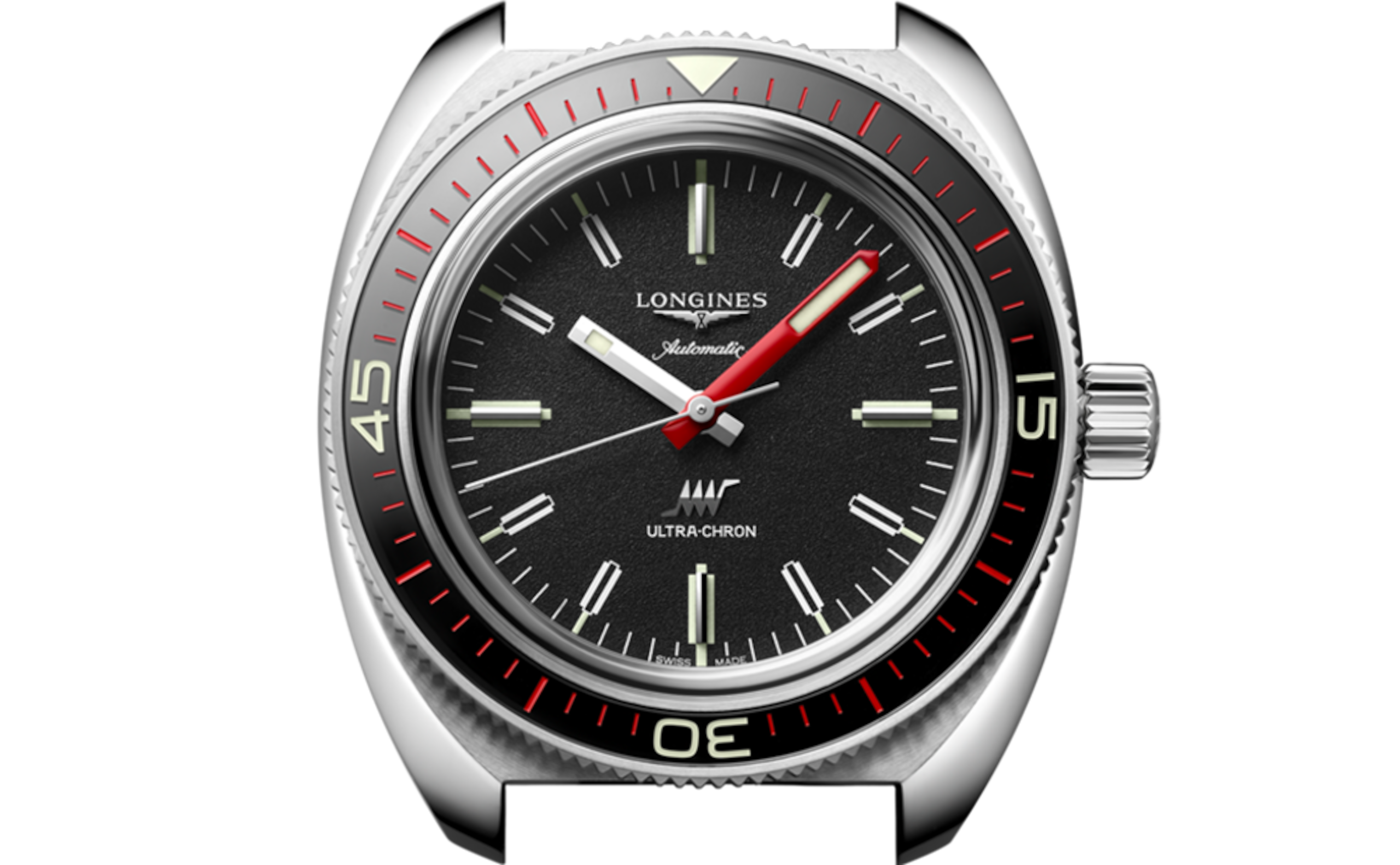 ULTRA‑CHRON Automatic, Stainless Steel And Sapphire, Black Dial