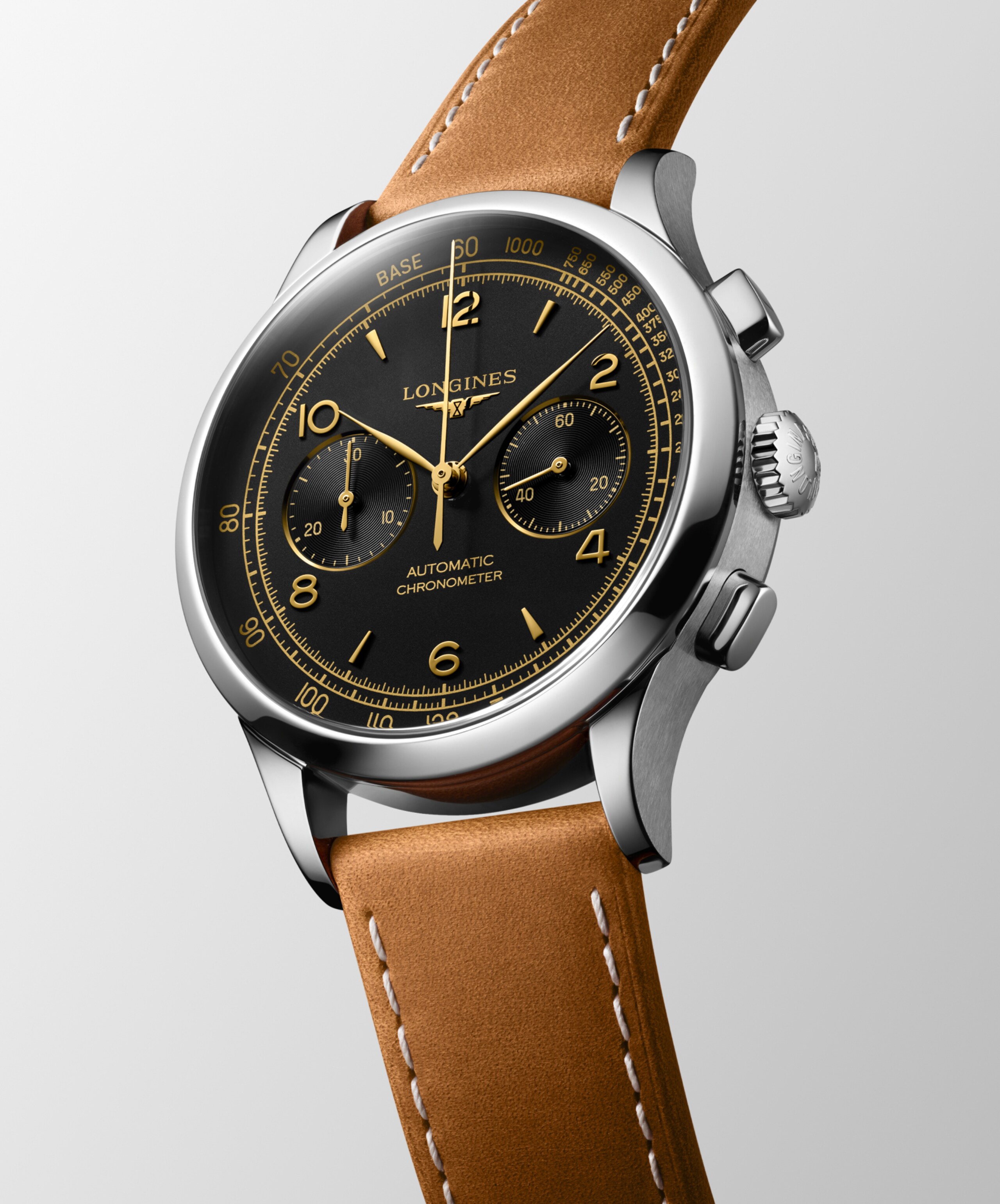 Longines RECORD CHRONOGRAPH Automatic Stainless steel Watch - L2.921.4.56.2