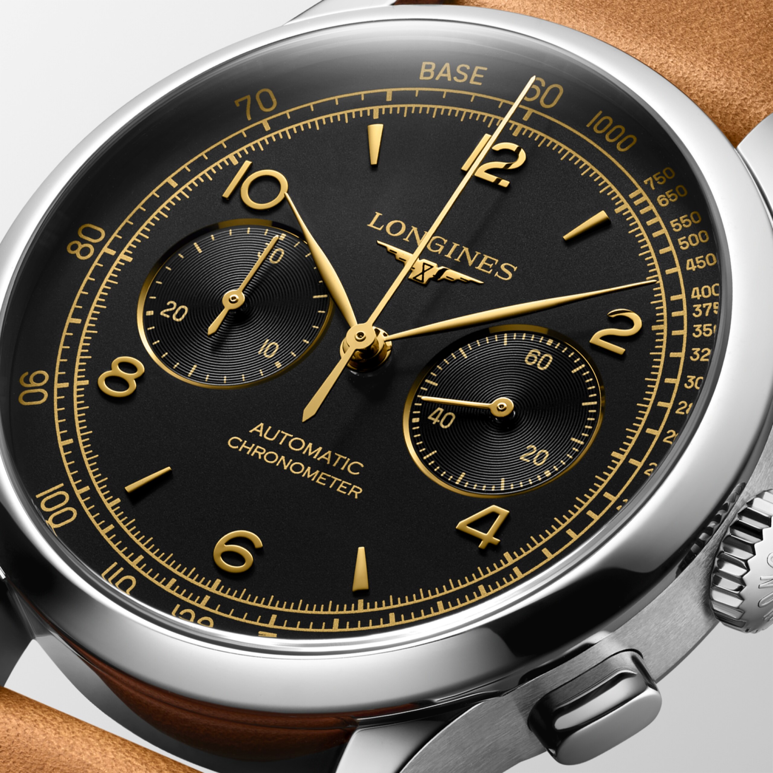 Longines RECORD CHRONOGRAPH Automatic Stainless steel Watch - L2.921.4.56.2