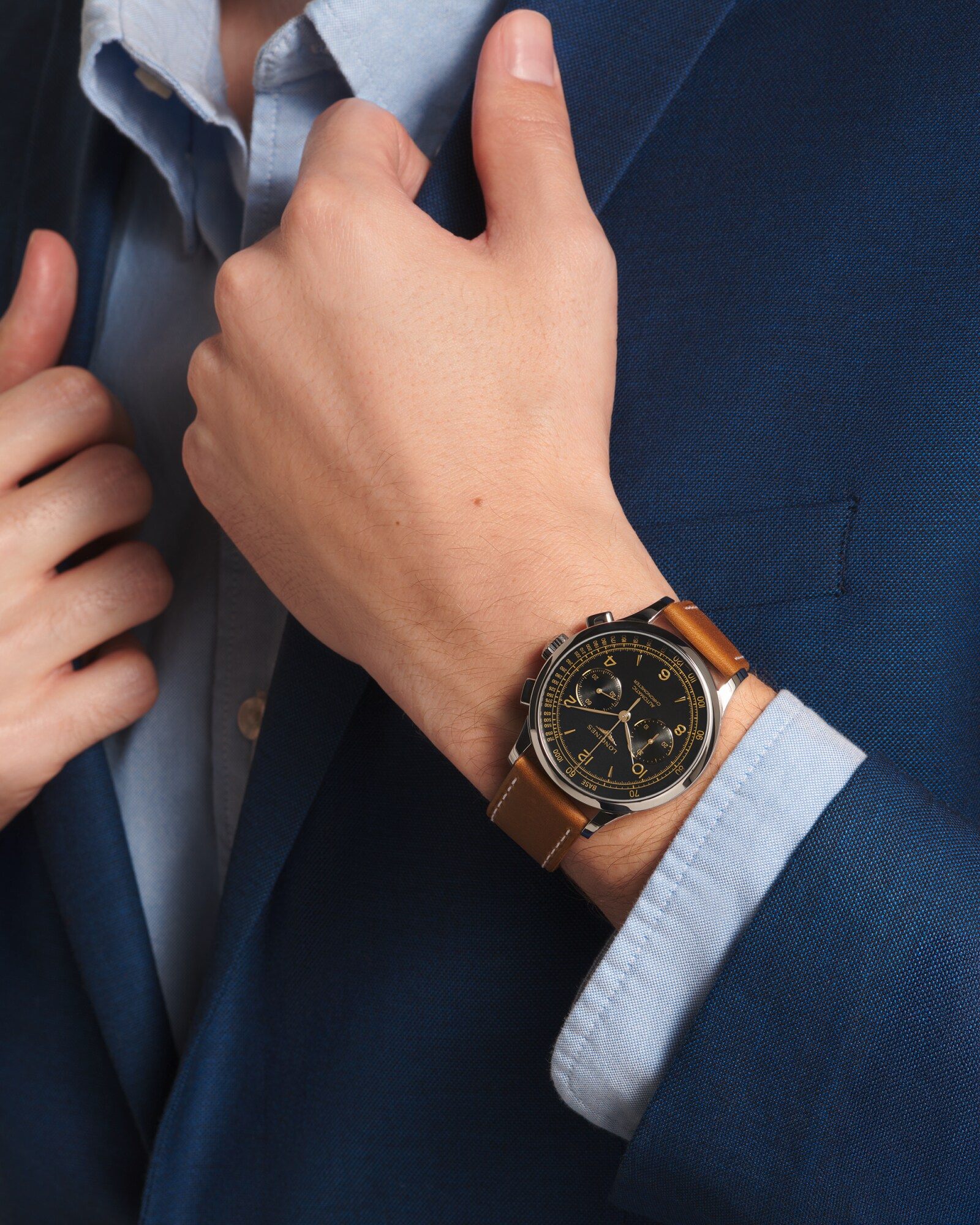 RECORD CHRONOGRAPH Automatic, Stainless Steel, Black Matt Dial