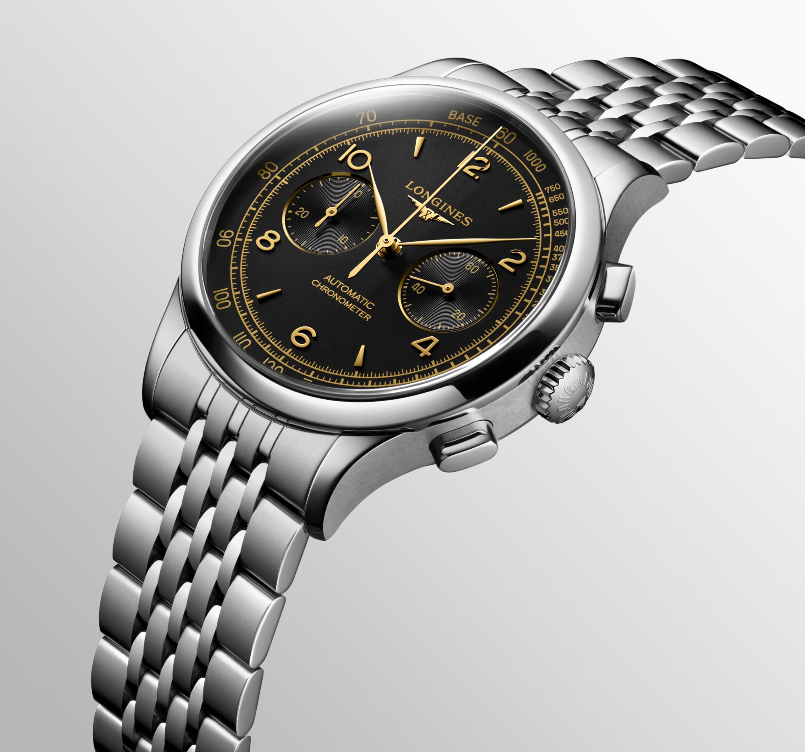 Longines RECORD CHRONOGRAPH Automatic Stainless steel Watch - L2.921.4.56.6