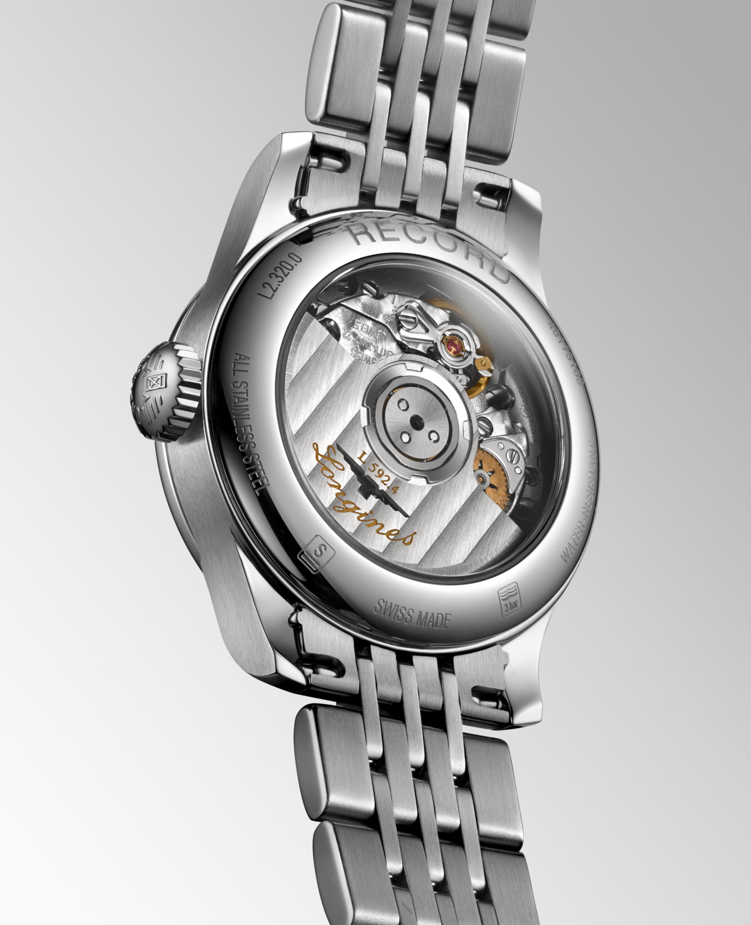 Longines RECORD automatico acciaio inossidabile Watch - L2.320.0.87.6